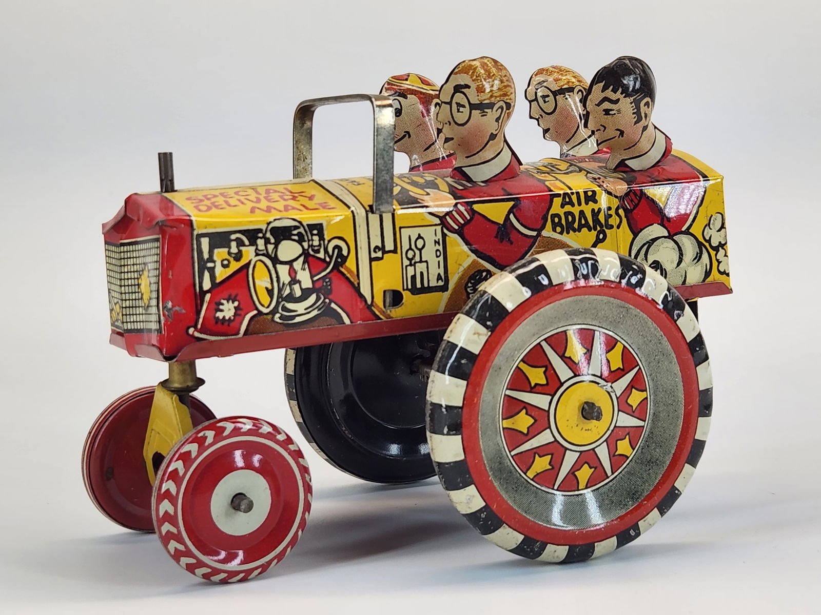 MARX TIN WIND UP SPECIAL DELIVERY CRAZY CAR (1 of 4)