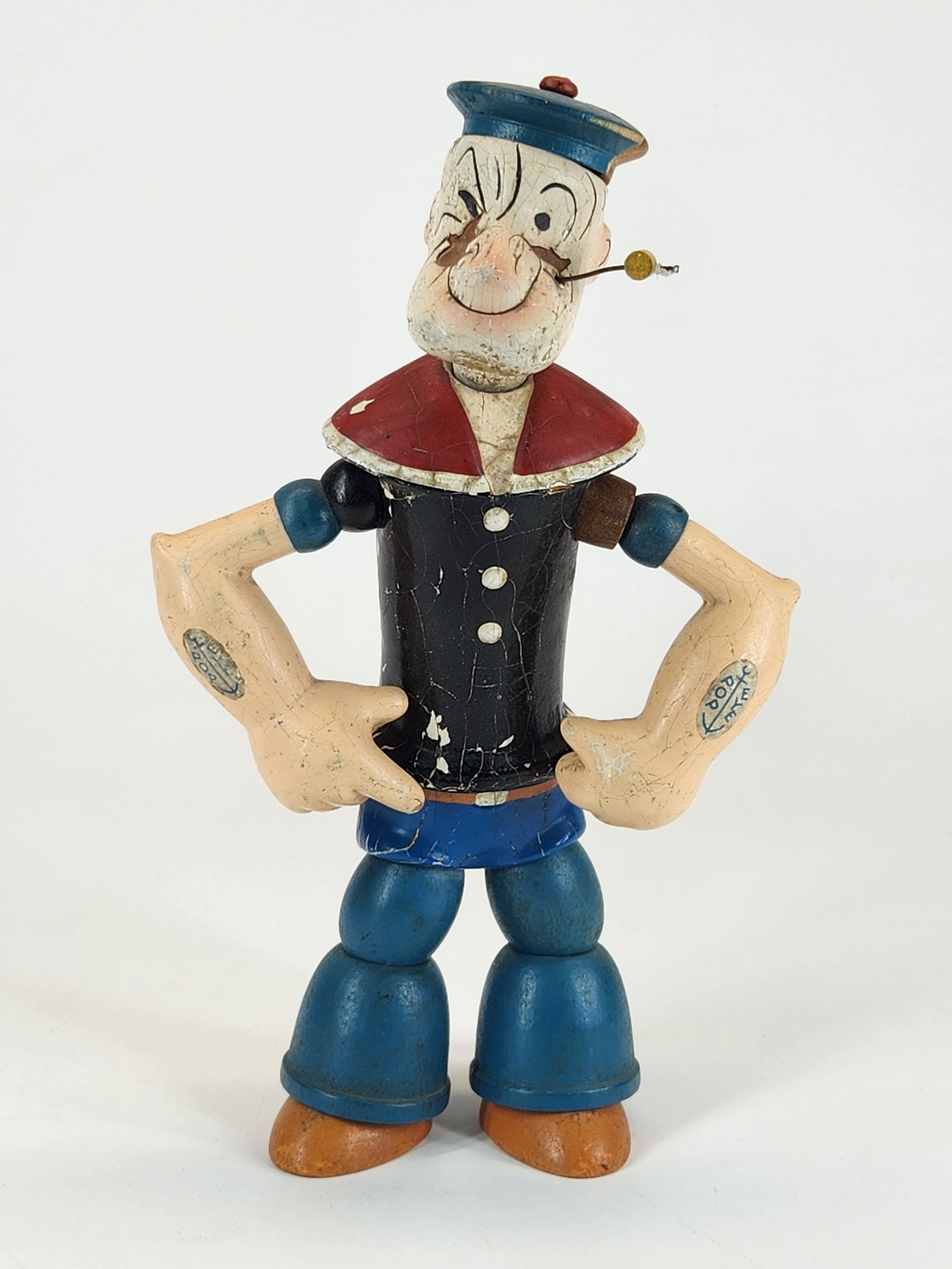 J. CHEIN WOOD ARTICULATED POPEYE SAILOR (1 of 4)