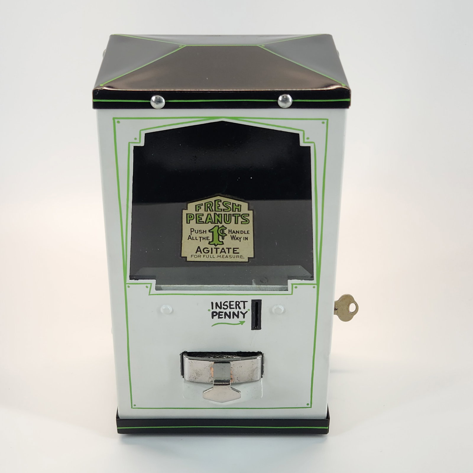 RESTORED 1 CENT AGITATE PEANUT MACHINE (1 of 3)