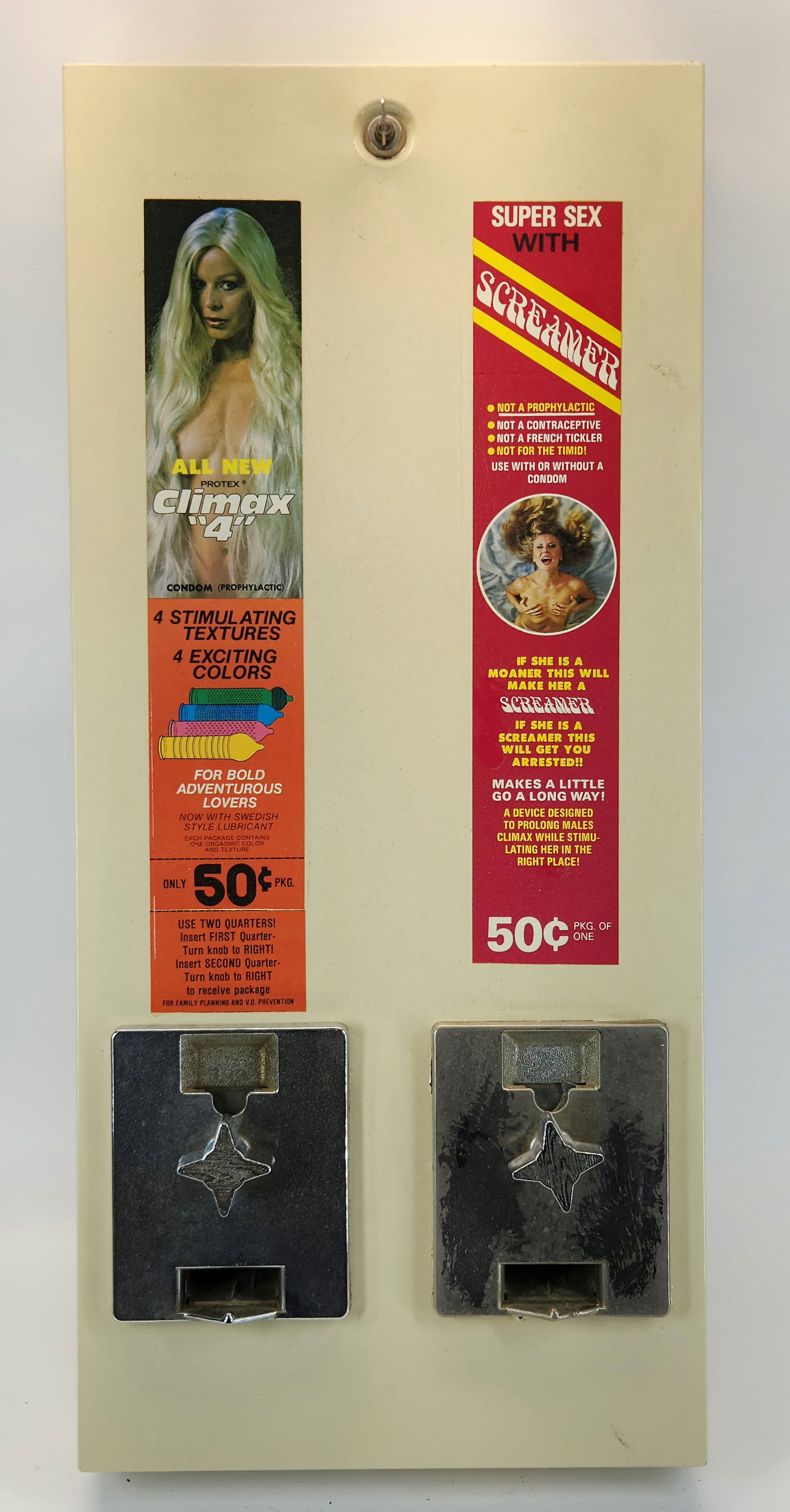 VINTAGE 1970'S CONDOM VENDING MACHINE (1 of 4)