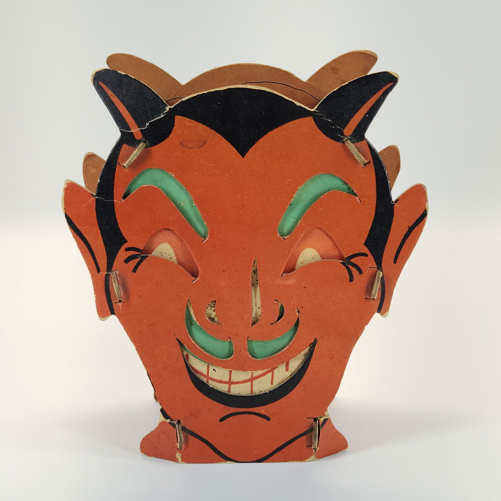 VINTAGE CARDBOARD DEVIL HALLOWEEN LANTERN (1 of 5)