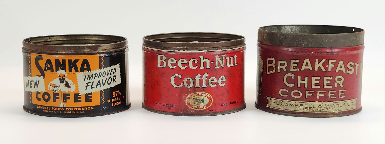 3) ANTIQUE COFFEE TINS (1 of 2)