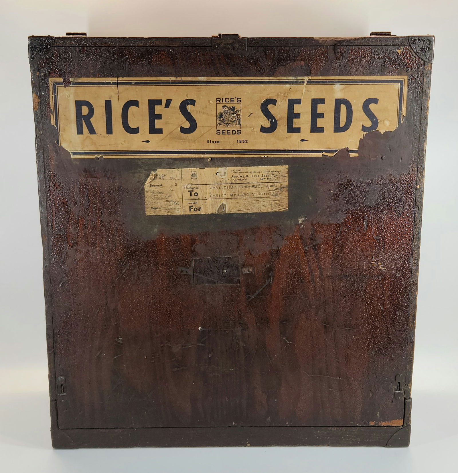 ANTIQUE RICE'S SEEDS ADVERTISING DISPLAY CABINET (1 of 7)