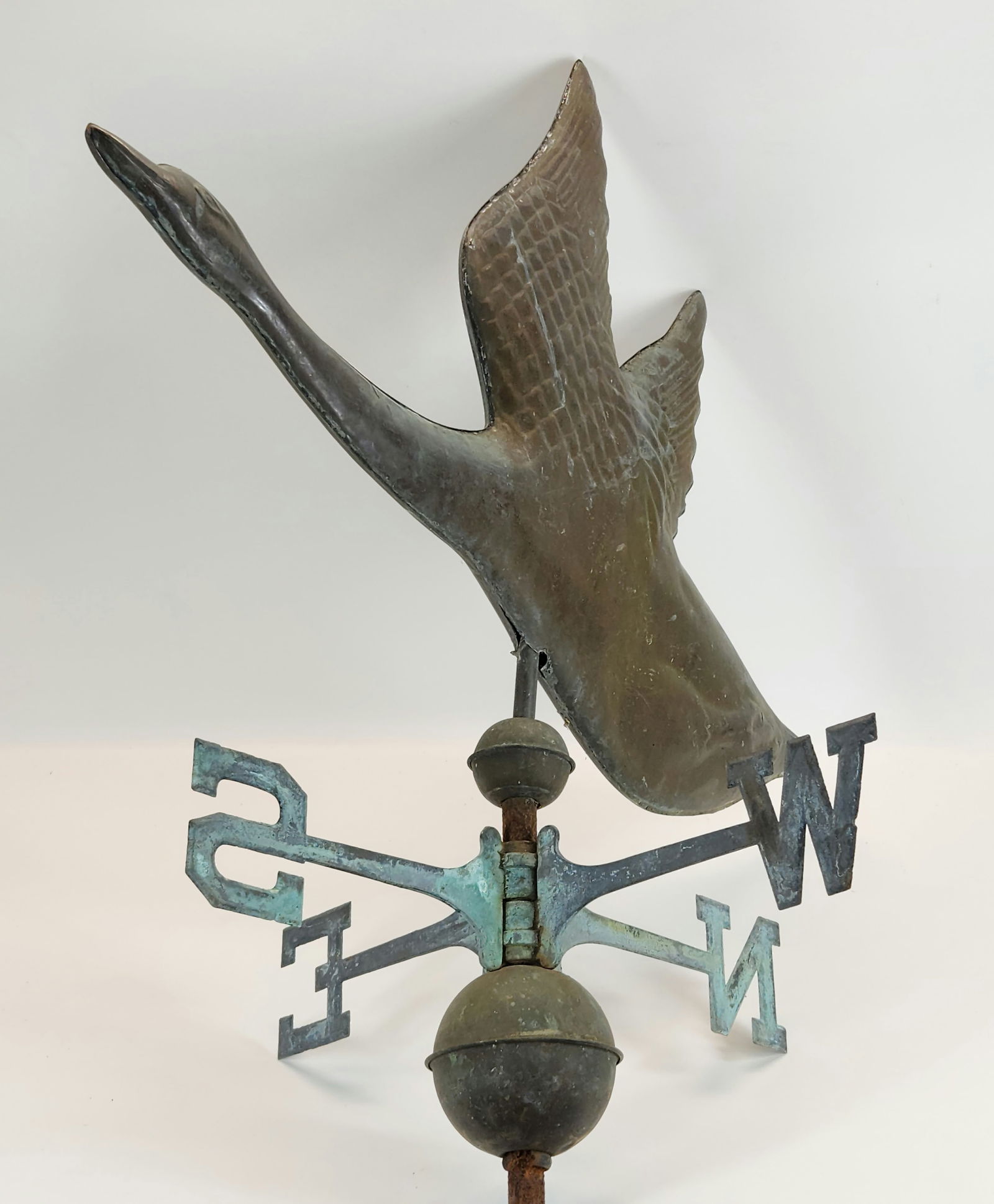 ANTIQUE COPPER GOOSE WEATHERVANE (1 of 7)
