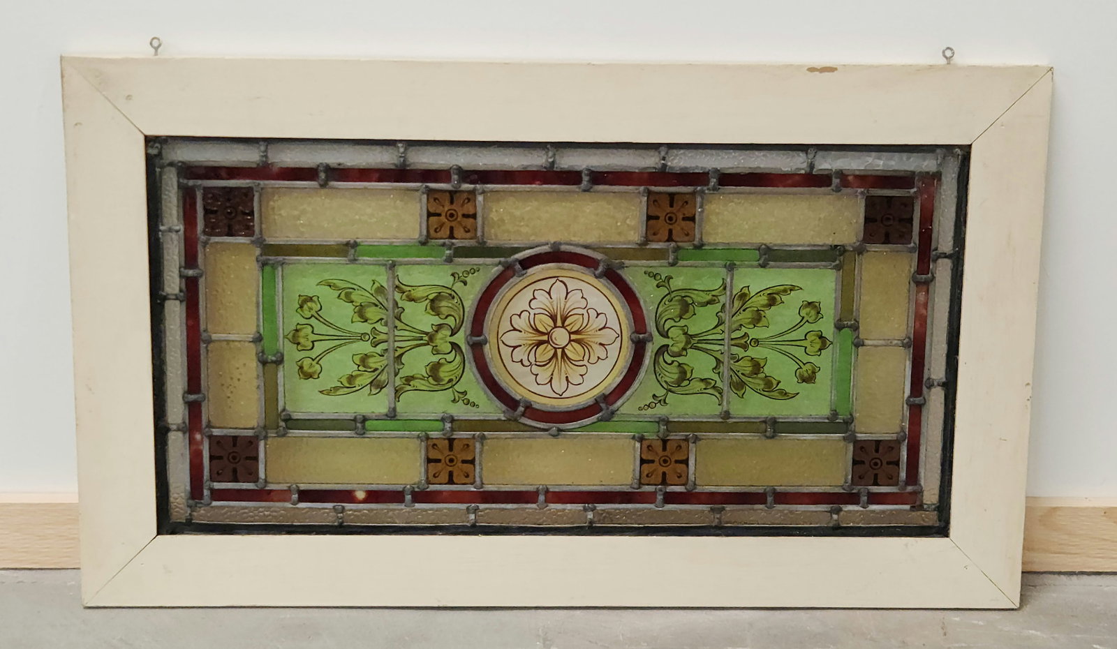 ANTIQUE STAINED GLASS WINDOW (1 of 3)