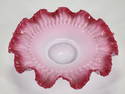 VICTORIAN CRANBERRY TO PINK BRIDES BOWL