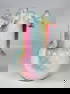 19TH C. RAINBOW MOTHER OF PEARL QUILTED VASE