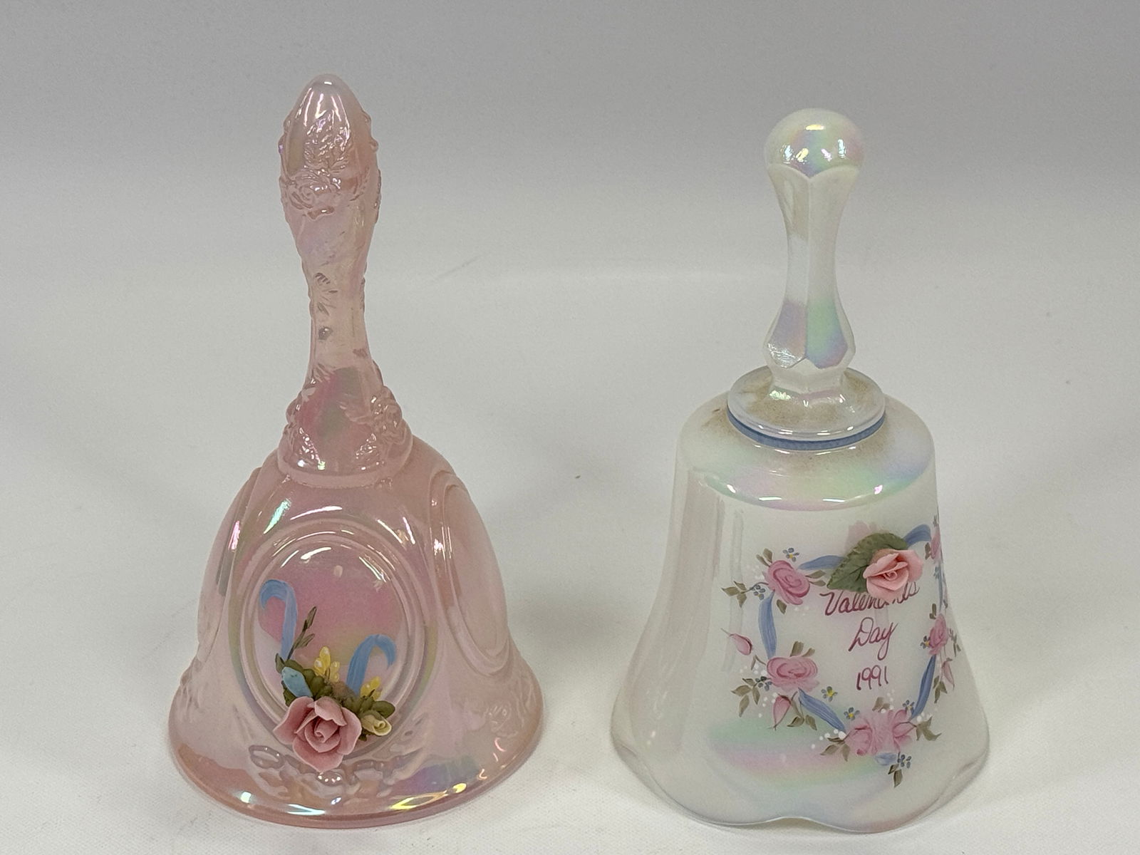 2) FENTON HAND PAINTED BELLS (1 of 2)