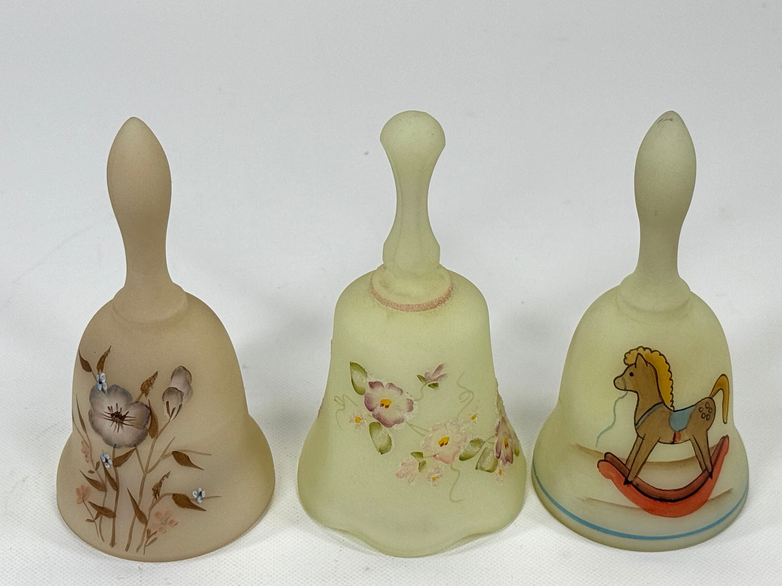 3) FENTON HAND PAINTED BELLS (1 of 2)