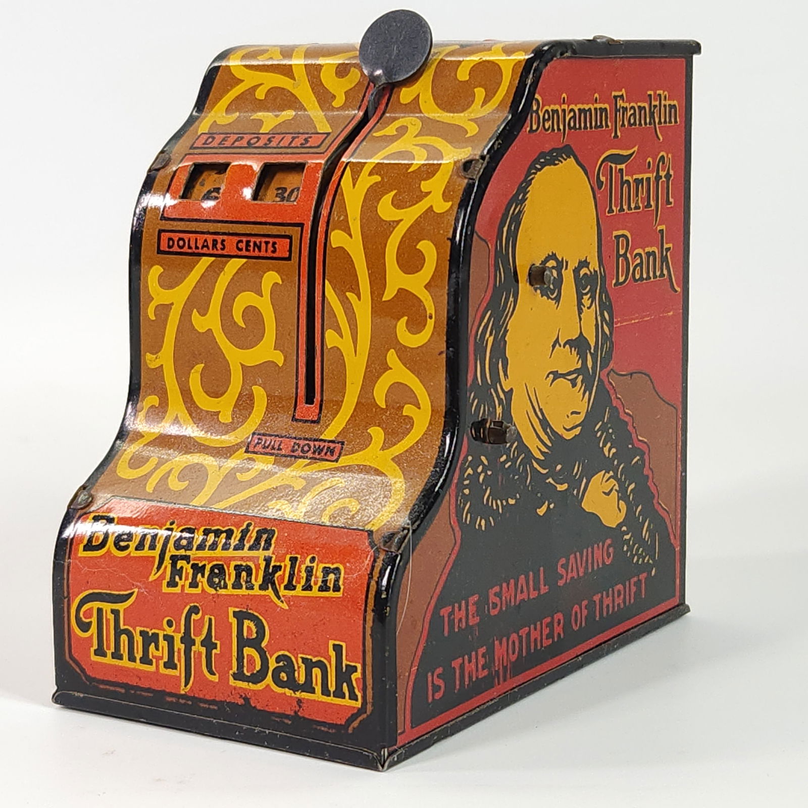 MARX TIN LITHO BENJAMIN FRANKLIN THRIFT BANK (1 of 4)