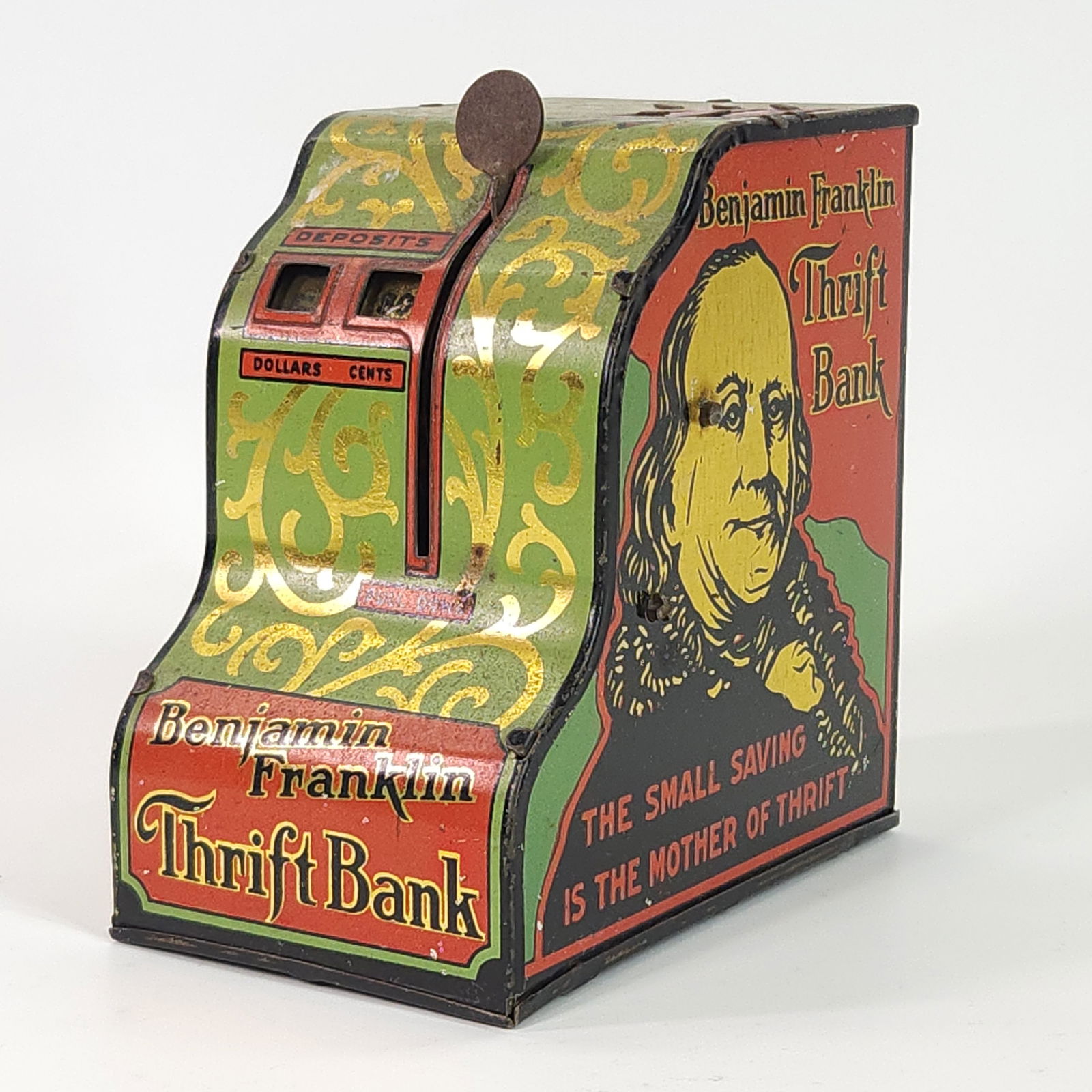 MARX TIN LITHO BENJAMIN FRANKLIN THRIFT BANK (1 of 4)