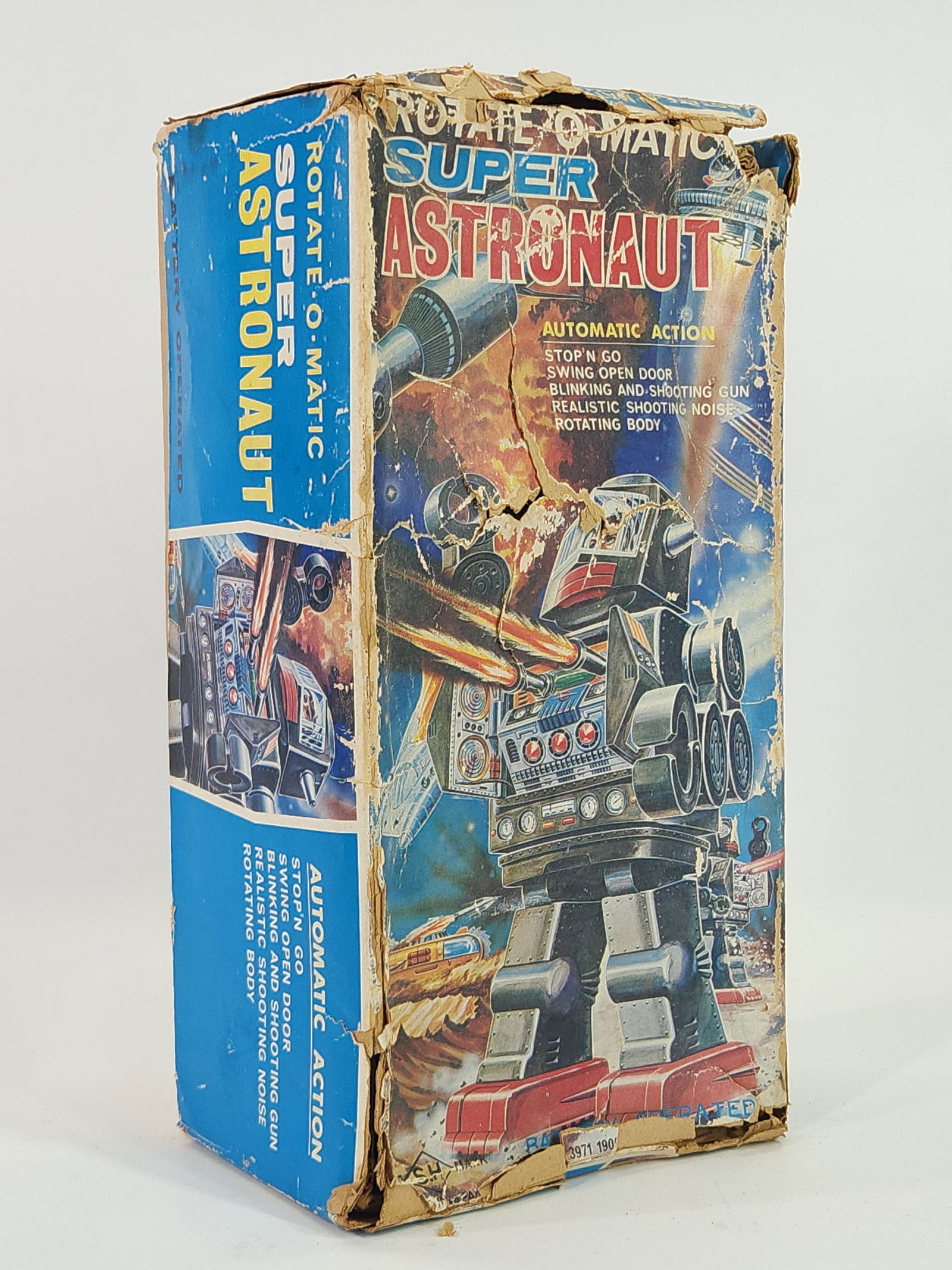 JAPAN BATTERY OP ROTATE-O-MATIC SUPER ASTRONAUT ROBOT W/ BOX (1 of 5)