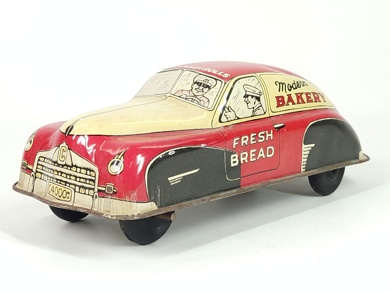 COURTLAND WIND UP MODERN BAKERY DELIVERY: REMAINS IN GOOD CONDITION, SHOWING SOME TYPICAL WEAR.