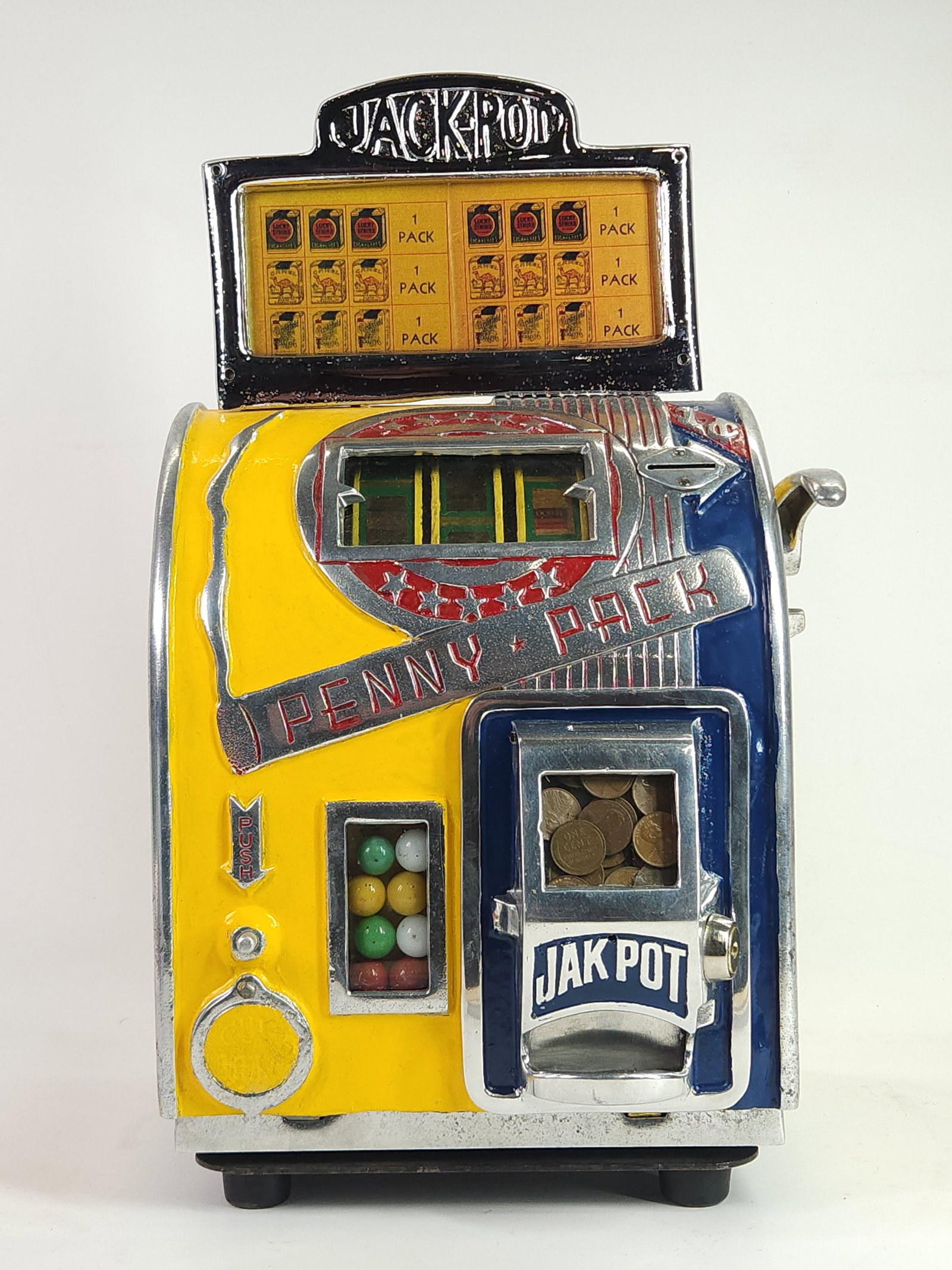 1930'S DUVAL PENNY PACK TRADE STIMULATOR GUMBALL (1 of 5)