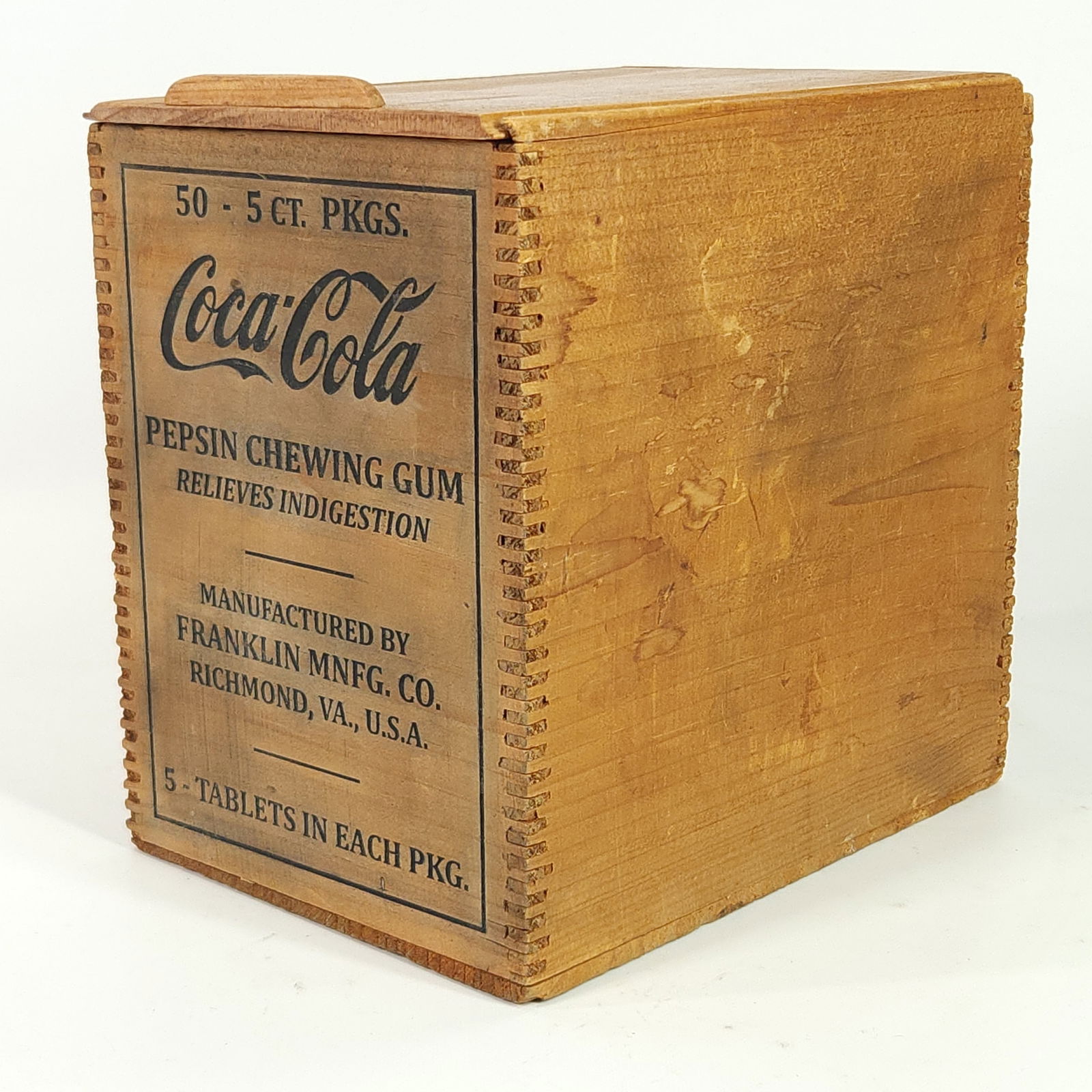 EARLY COCA COLA PEPSIN CHEWING GUM SHIPPING BOX (1 of 4)