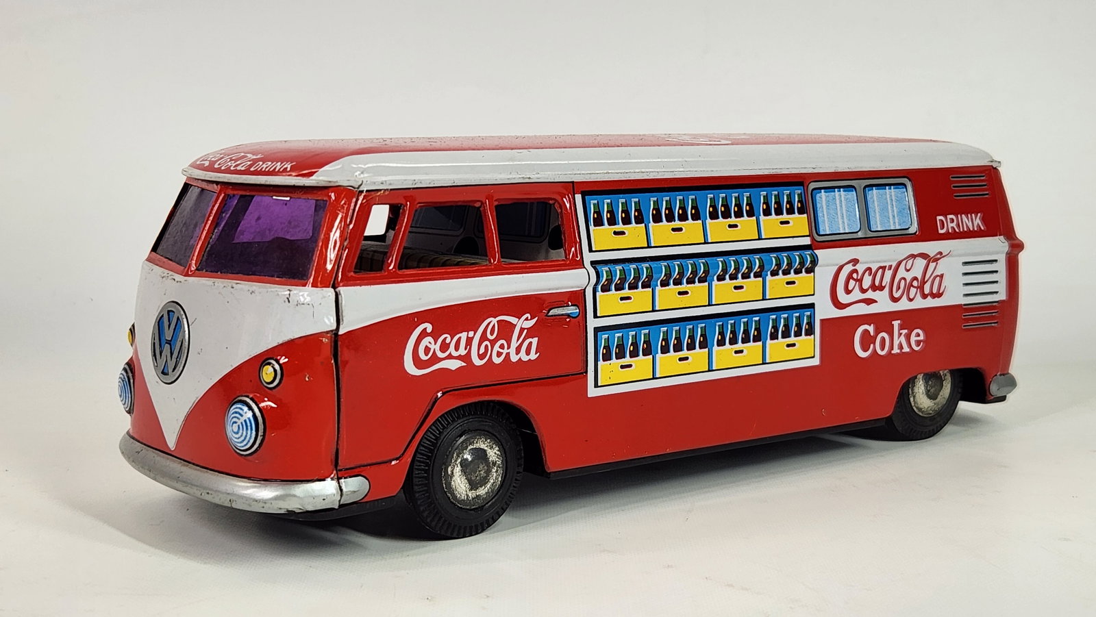 VINTAGE JAPAN TIN FRICTION COCA COLA VW DELIVERY BUS (1 of 5)