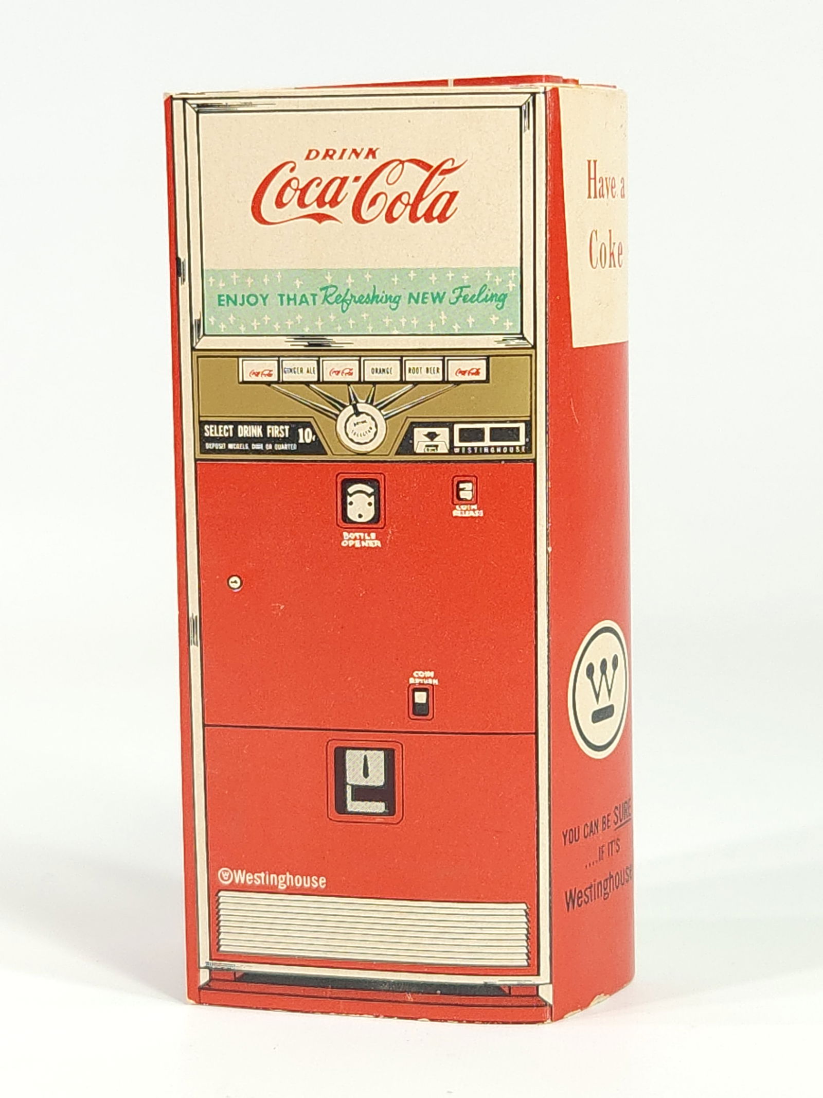 VINTAGE MINI CARDBOARD COCA COLA COOLER (1 of 3)