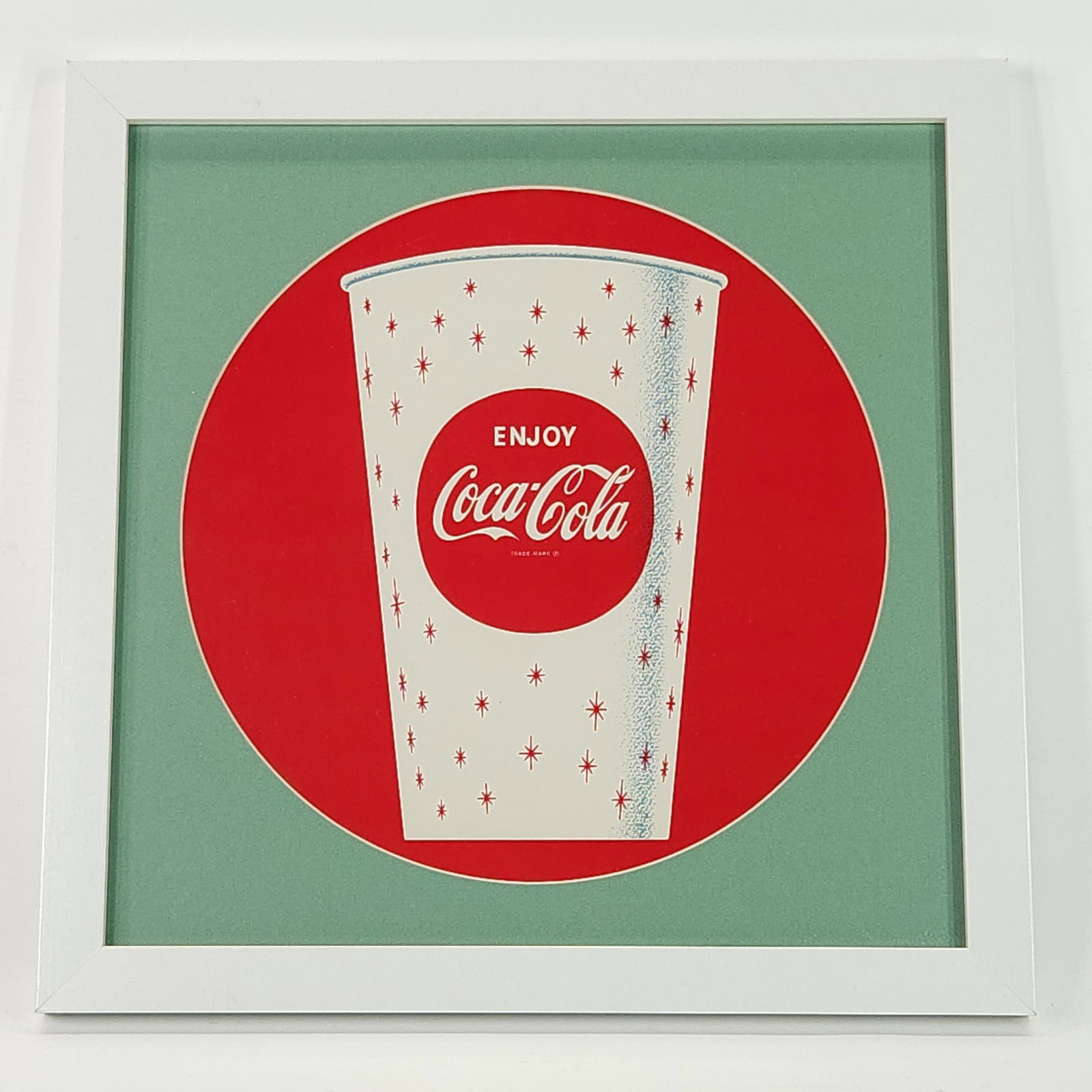 VINTAGE COCA COLA DECAL FRAMED (1 of 4)