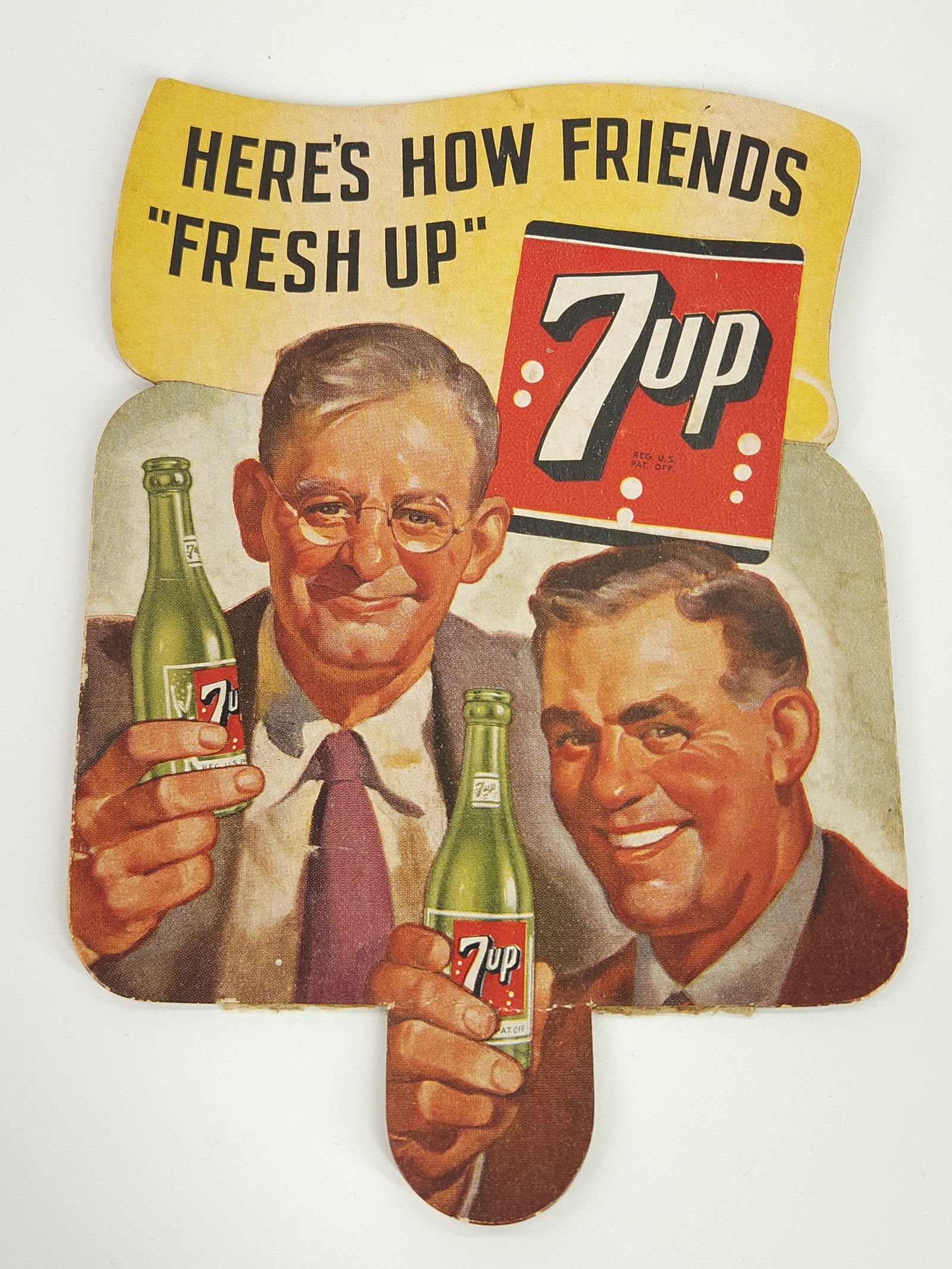 VINTAGE 7UP ADVERTISING BOTTLE TOPPER (1 of 2)
