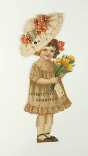 RAPHAEL TUCK & SONS MECHANICAL VALENTINE: REMAINS IN GOOD CONDITION W/ FRAME.