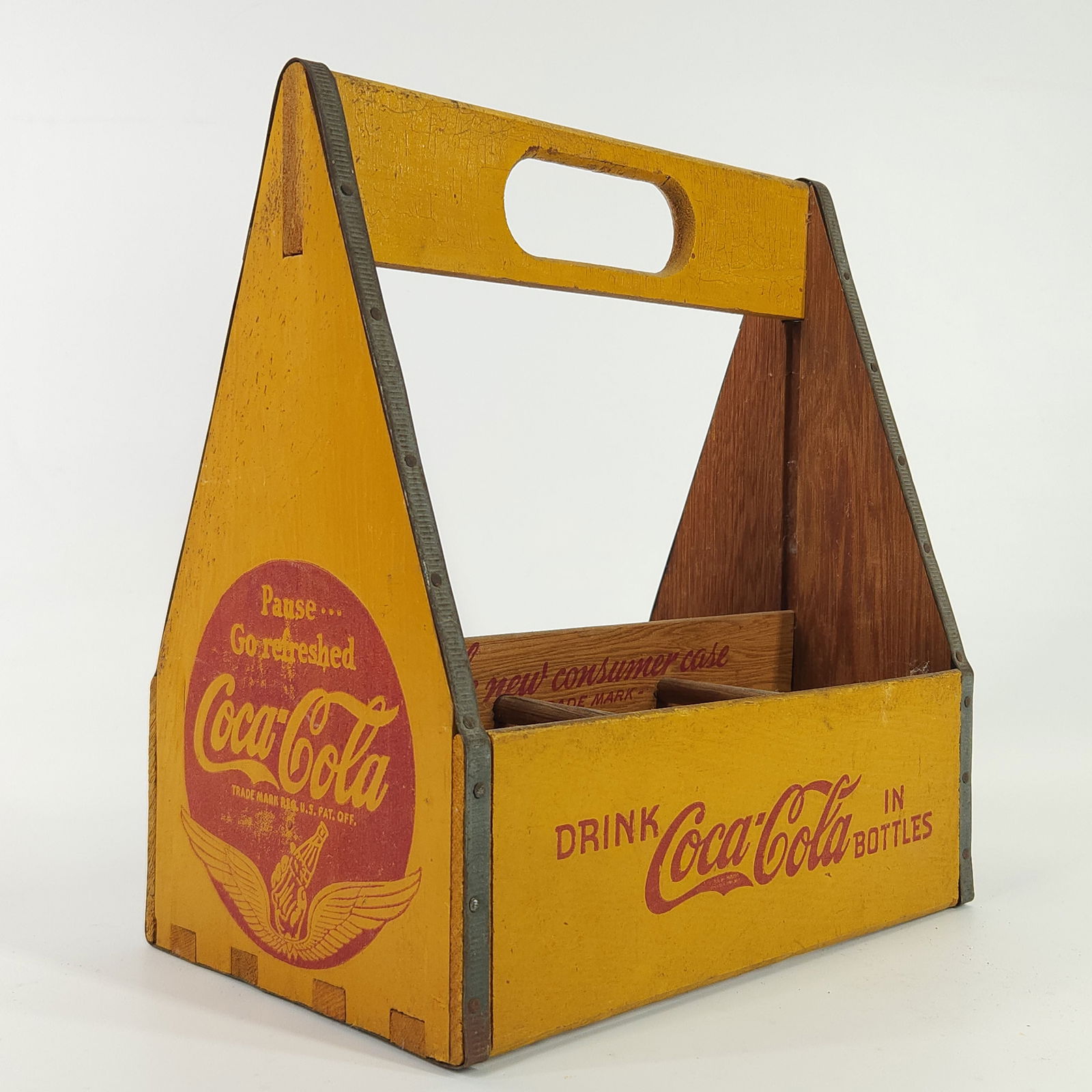 ANTIQUE WOOD COCA COLA BOTTLE CARRIER (1 of 5)