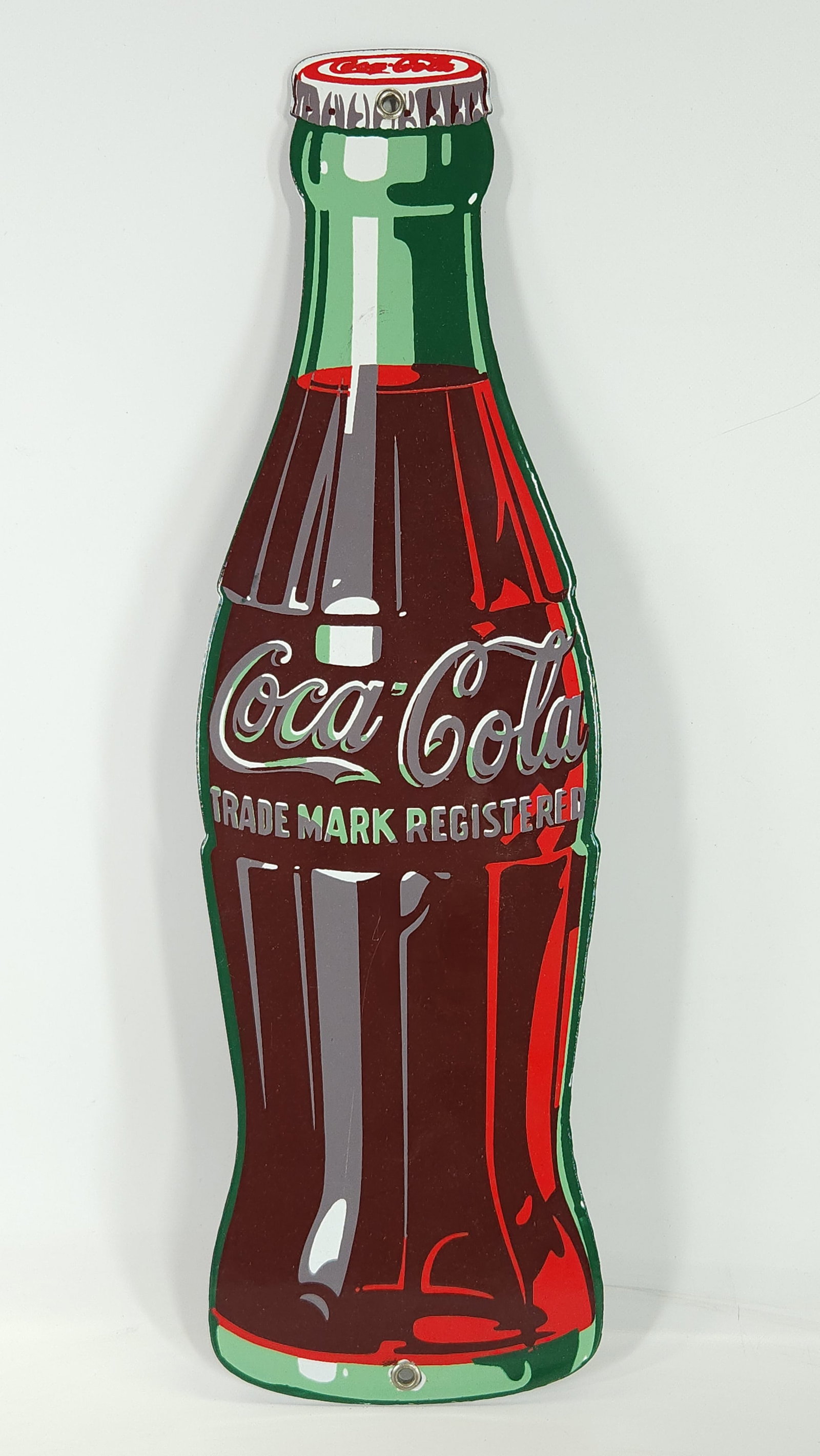 REPRODUCTION COCA COLA PORCELAIN SIGN: REMAINS IN VERY GOOD CLEAN CONDITION.
