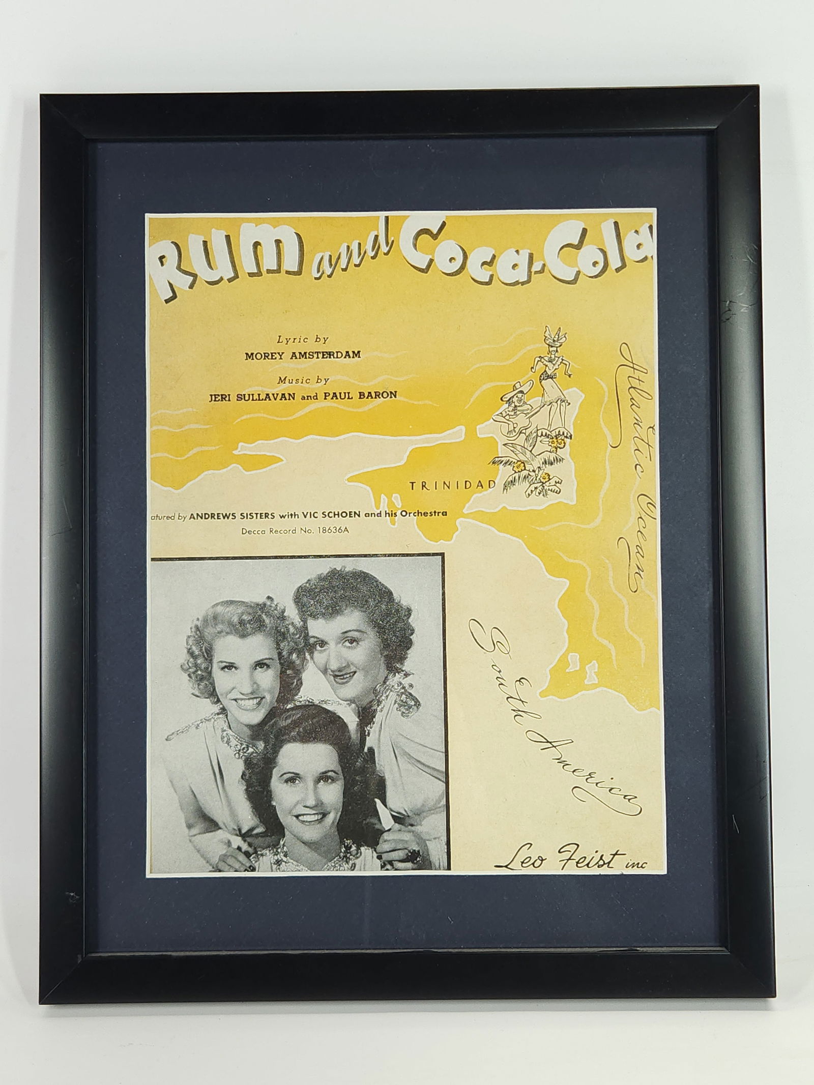 RUM & COCA COLA ANDREWS SISTERS SHEET MUSIC (1 of 3)