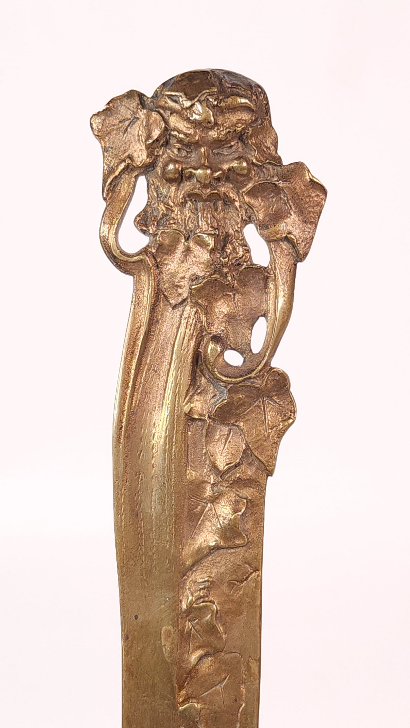 A. MARTONNET FIGURAL DEMON ART NOUVEAU LETTER OPENER: REMAINS IN GOOD CONDITION, SHOWING SOME TYPICAL WEAR.