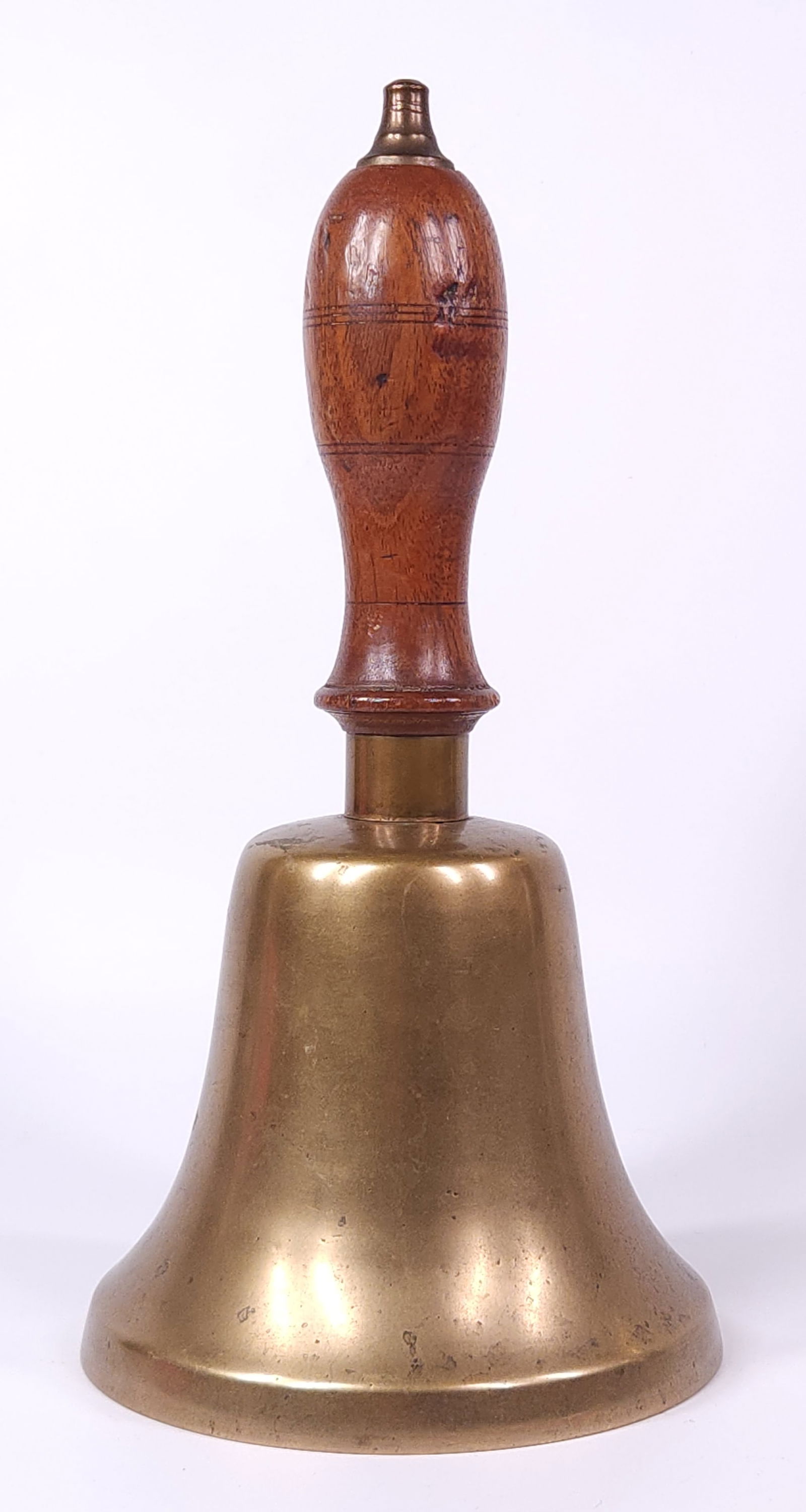 LARGE ANTIQUE BRASS SCHOOL CHURCH BELL (1 of 4)