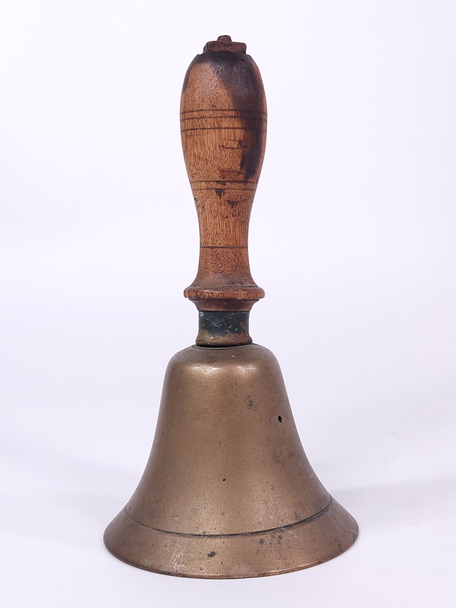 LARGE ANTIQUE BRASS SCHOOL CHURCH BELL (1 of 4)
