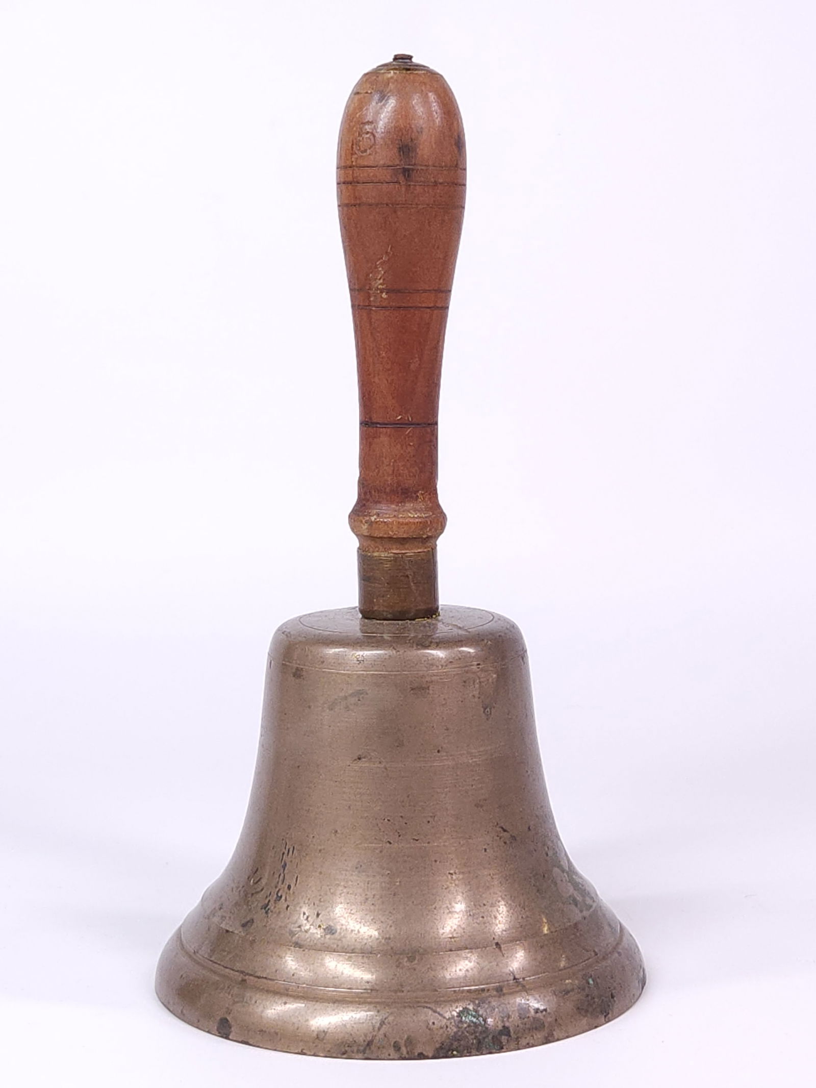 LARGE ANTIQUE BRASS SCHOOL CHURCH BELL (1 of 4)