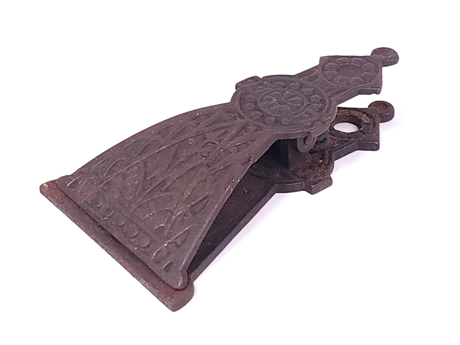 ANTIQUE CAST IRON FIGURAL DOCUMENT RECEIPT HOLDER (1 of 4)