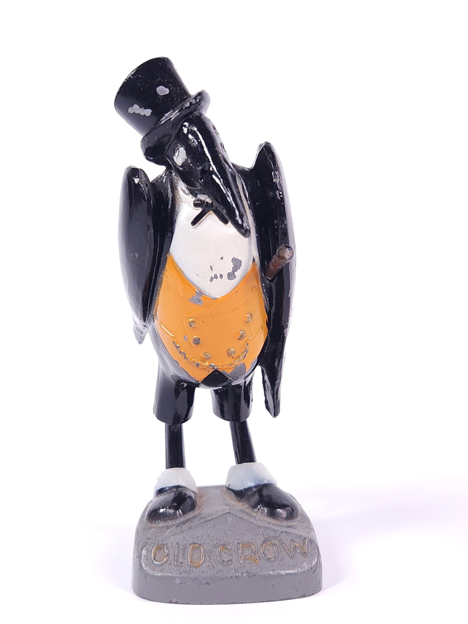 CAST METAL OLD CROW WHISKEY ADVERTISING STATUE (1 of 5)