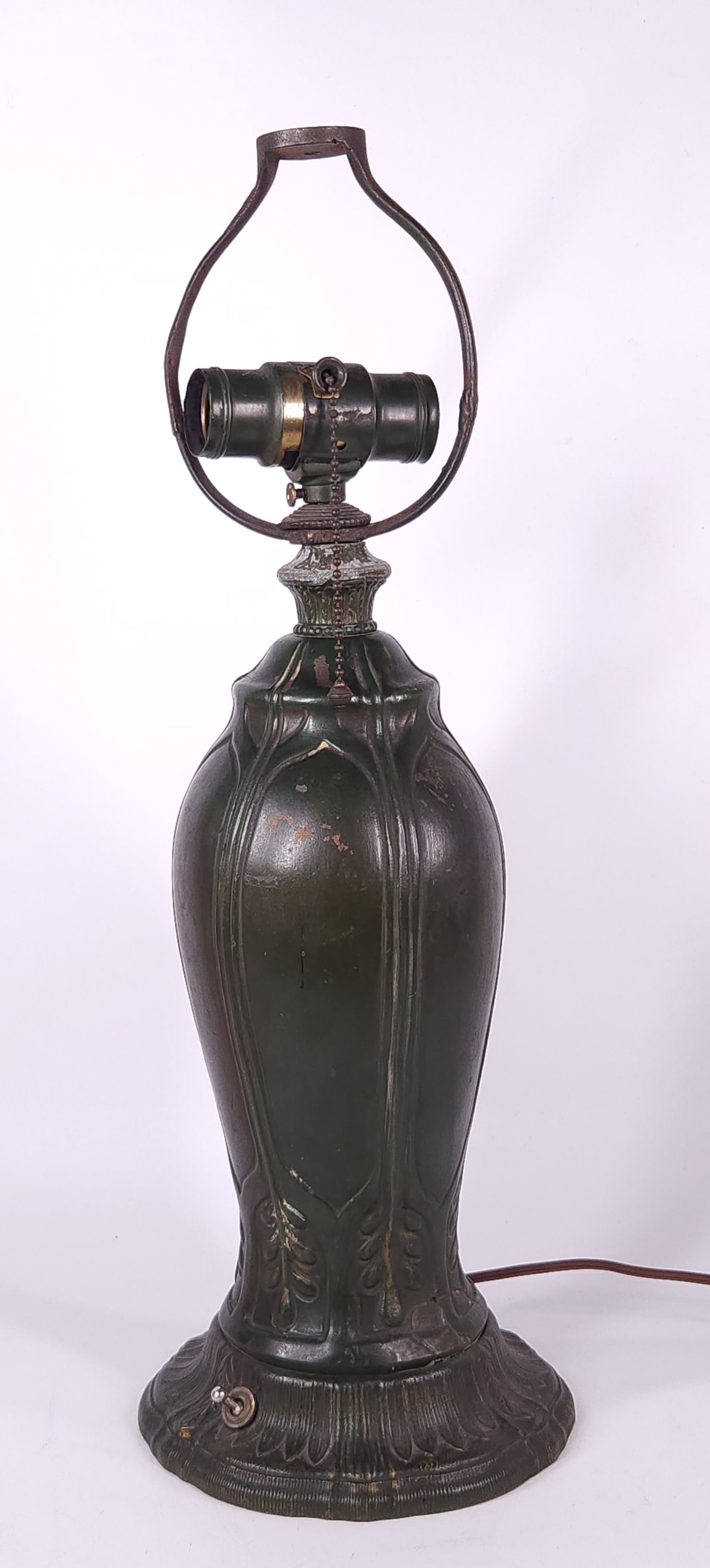 SIGNED ANTIQUE ART NOUVEAU TABLE LAMP BASE (1 of 6)