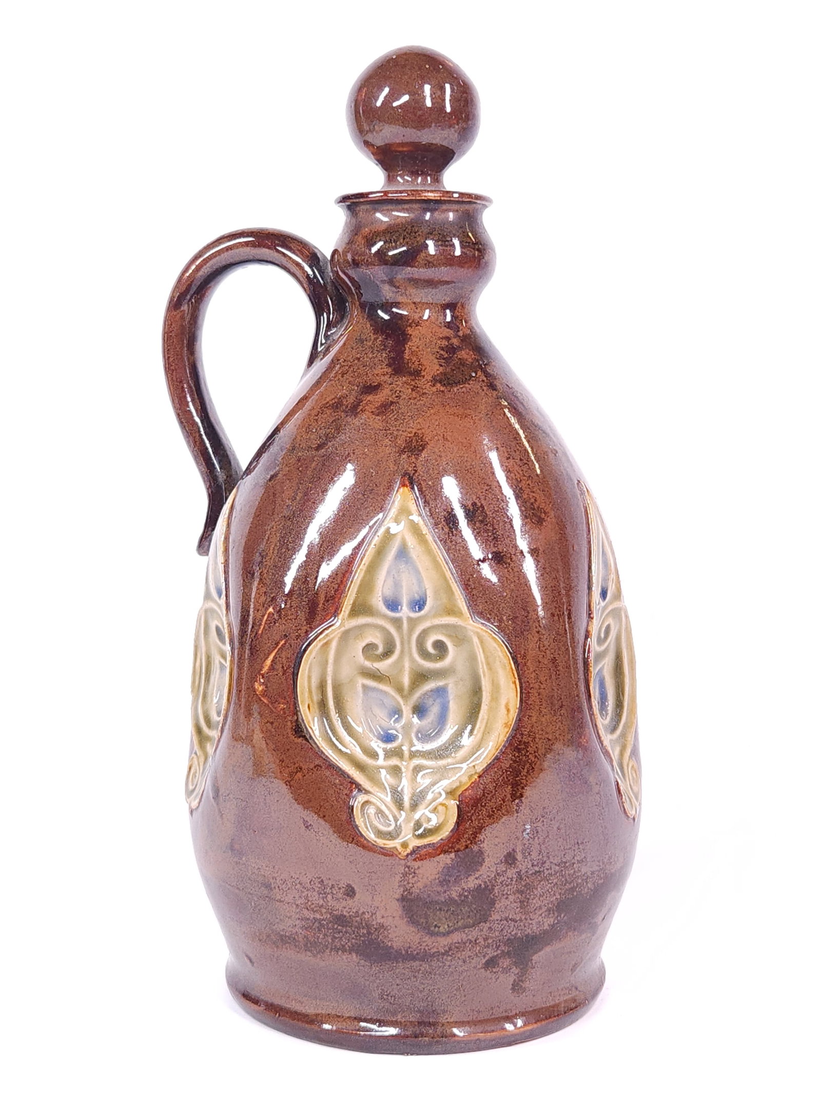 1876 ROYAL DOULTON CERAMIC JAR BOTTLE W/ STOP (1 of 6)