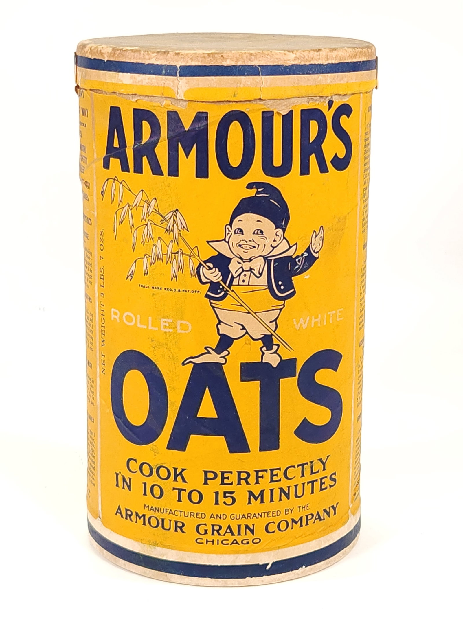 ANTIQUE ARMOUR'S ROLLED OATS CONTAINER (1 of 3)