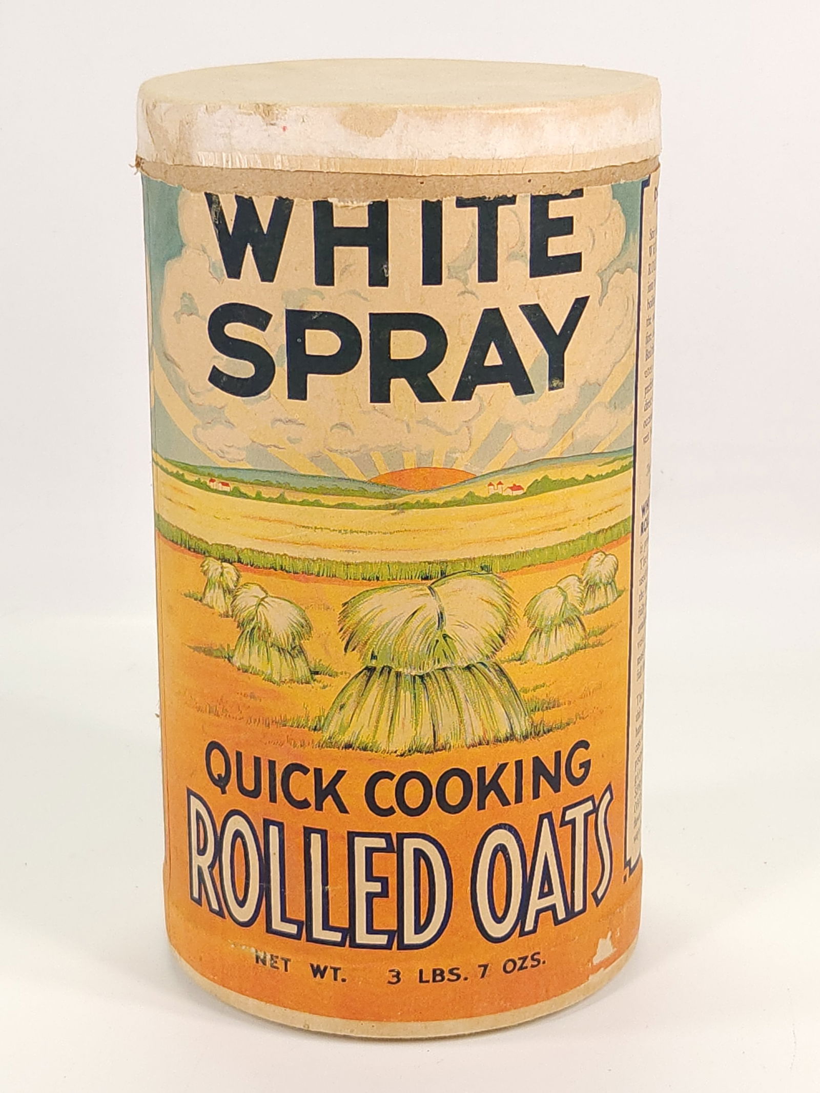 ANTIQUE WHITE SPRAY ROLLED OATS CONTAINER (1 of 3)