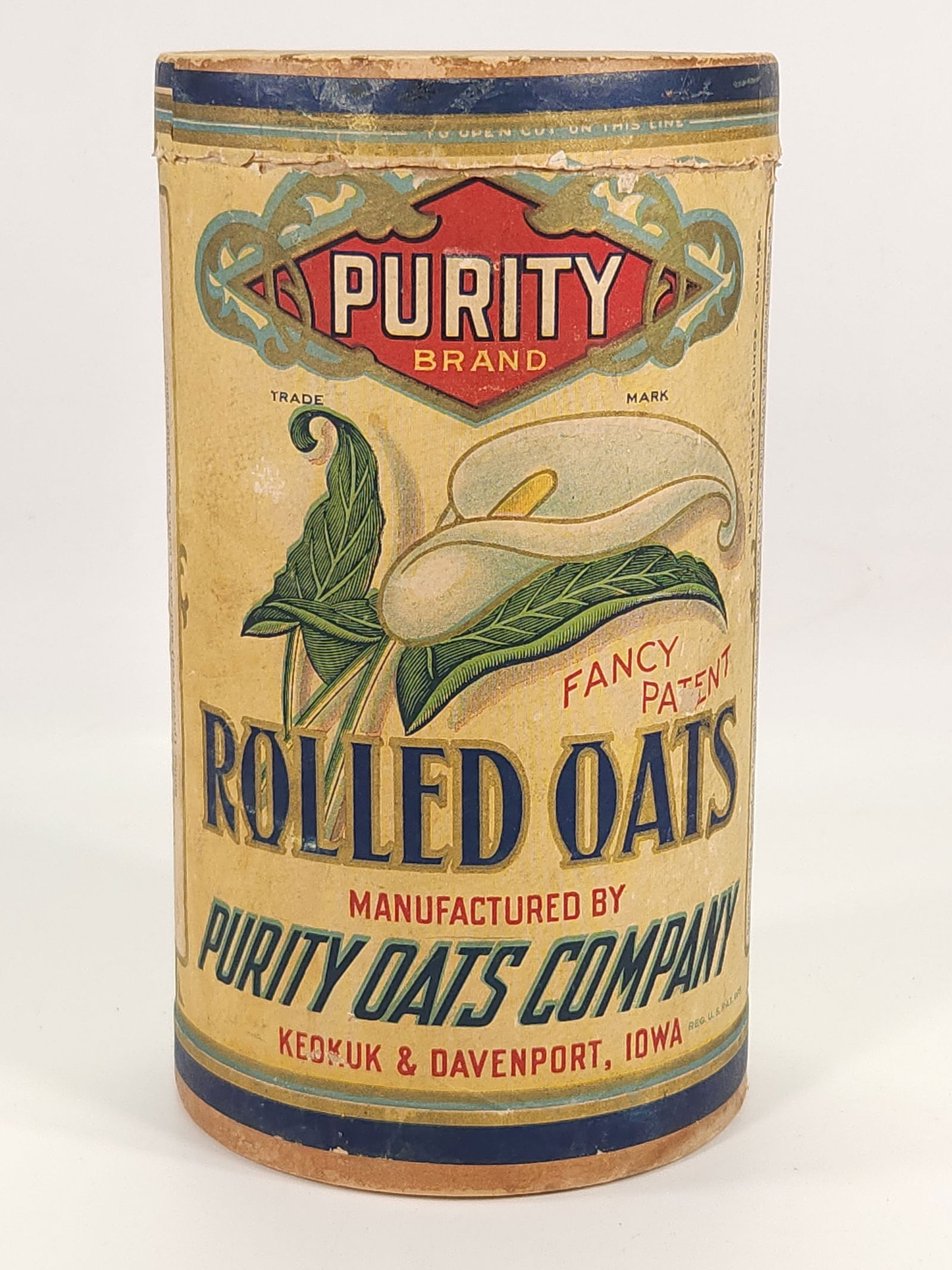 PURITY ROLLED OATS CONTAINER DAVENPORT IOWA (1 of 3)