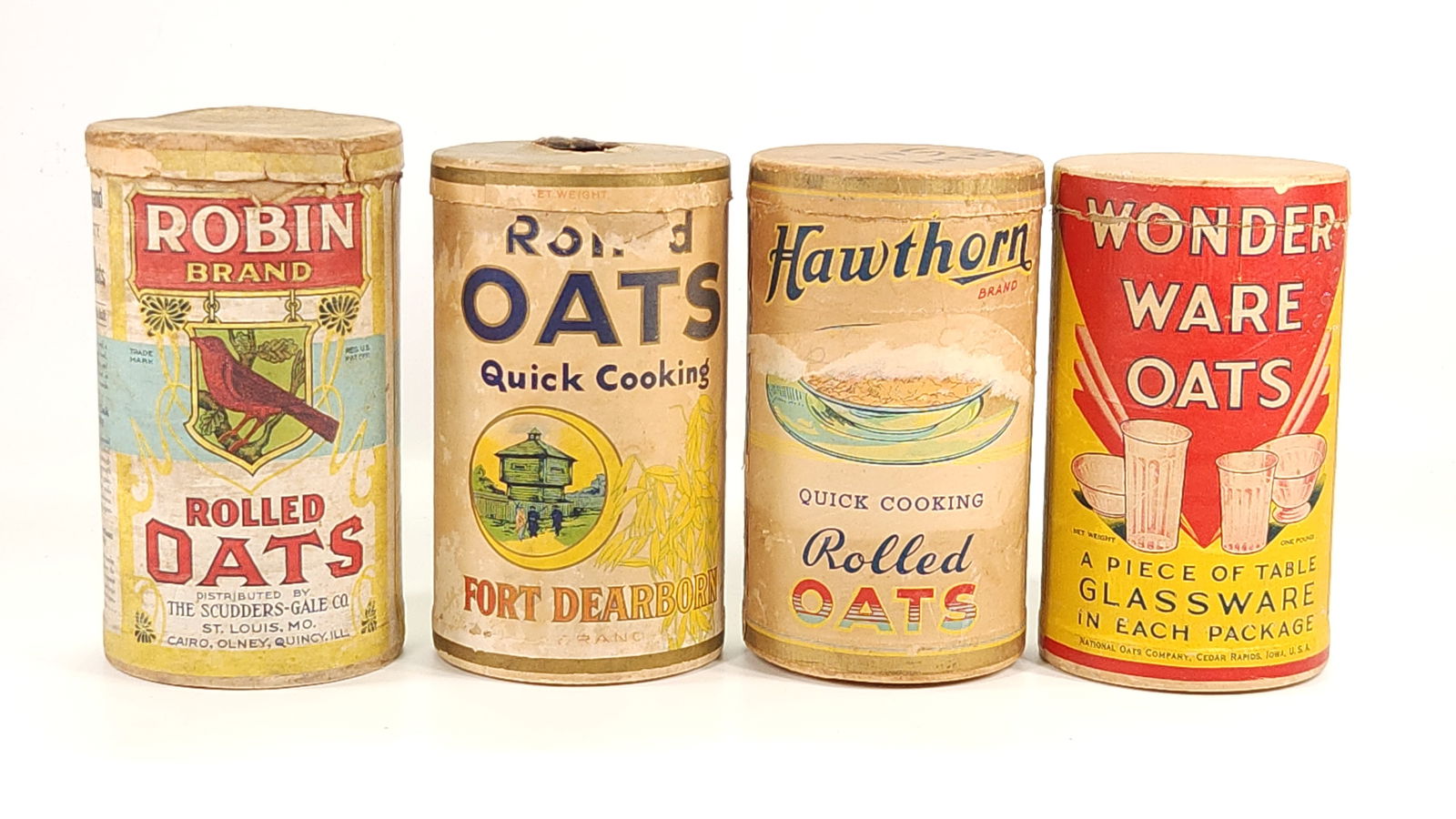 4) ANTIQUE OATS CONTAINERS (1 of 4)