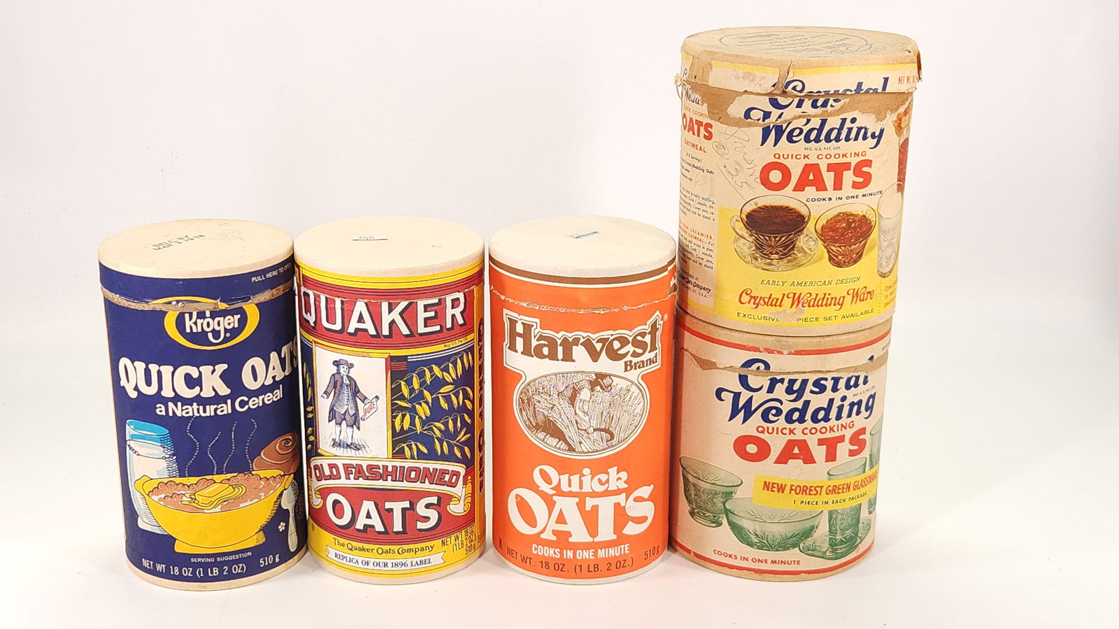 5) ANTIQUE OAT CONTAINERS (1 of 2)