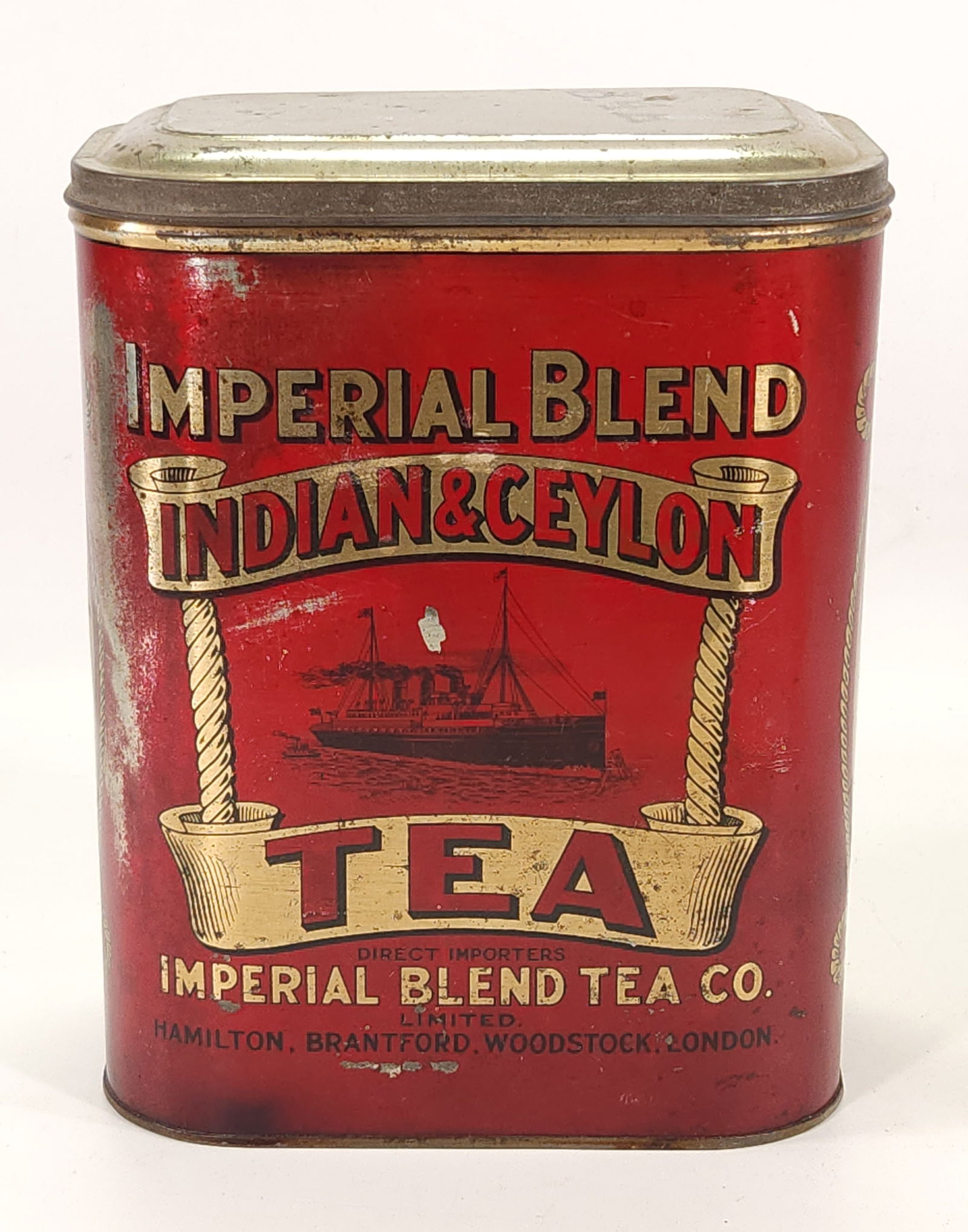 IMPERIAL BLEND INDIAN & CEYLON TEA 9" TIN (1 of 6)