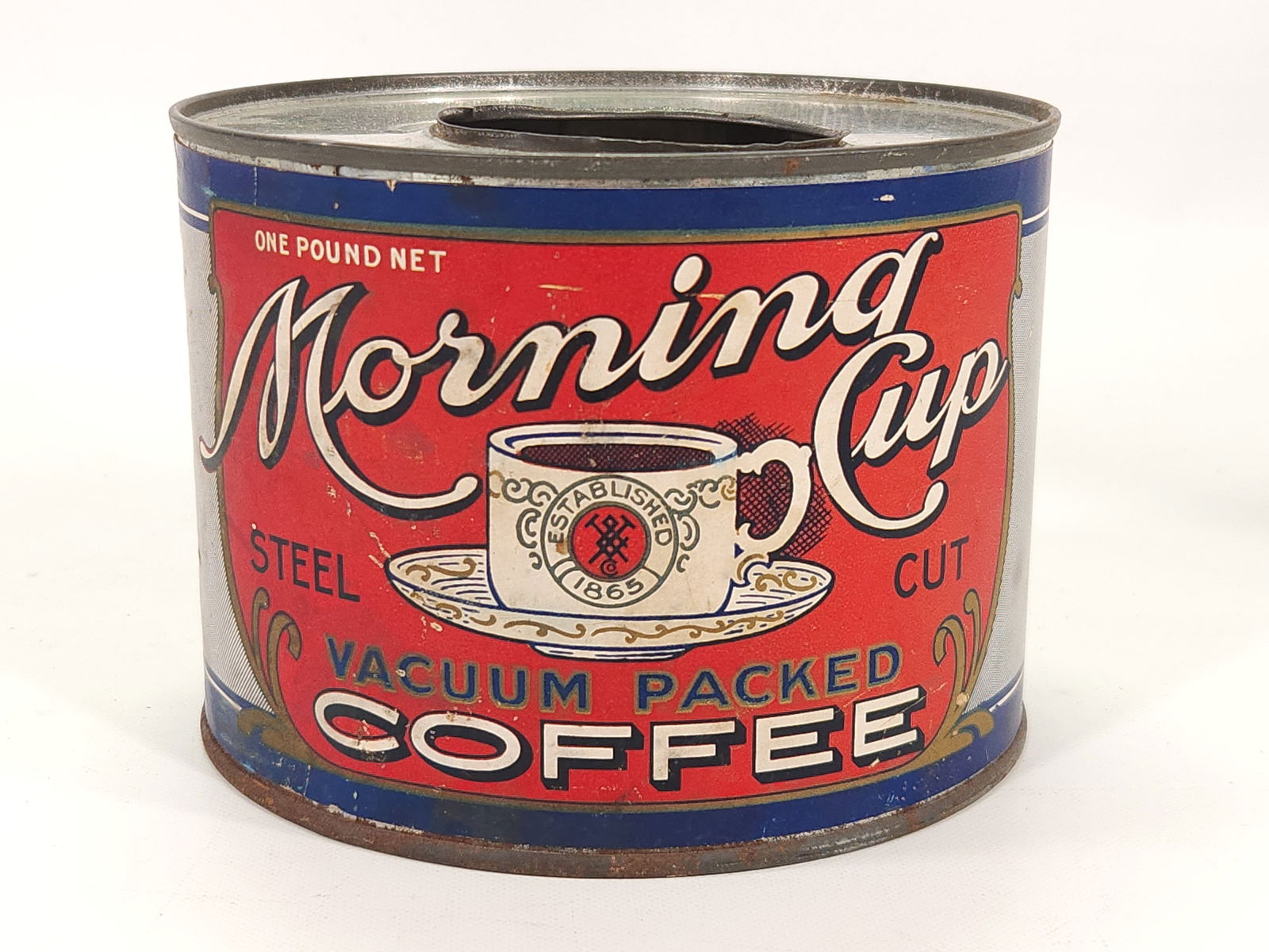 MORNING CUP ONE POUND COFFEE TIN (1 of 3)