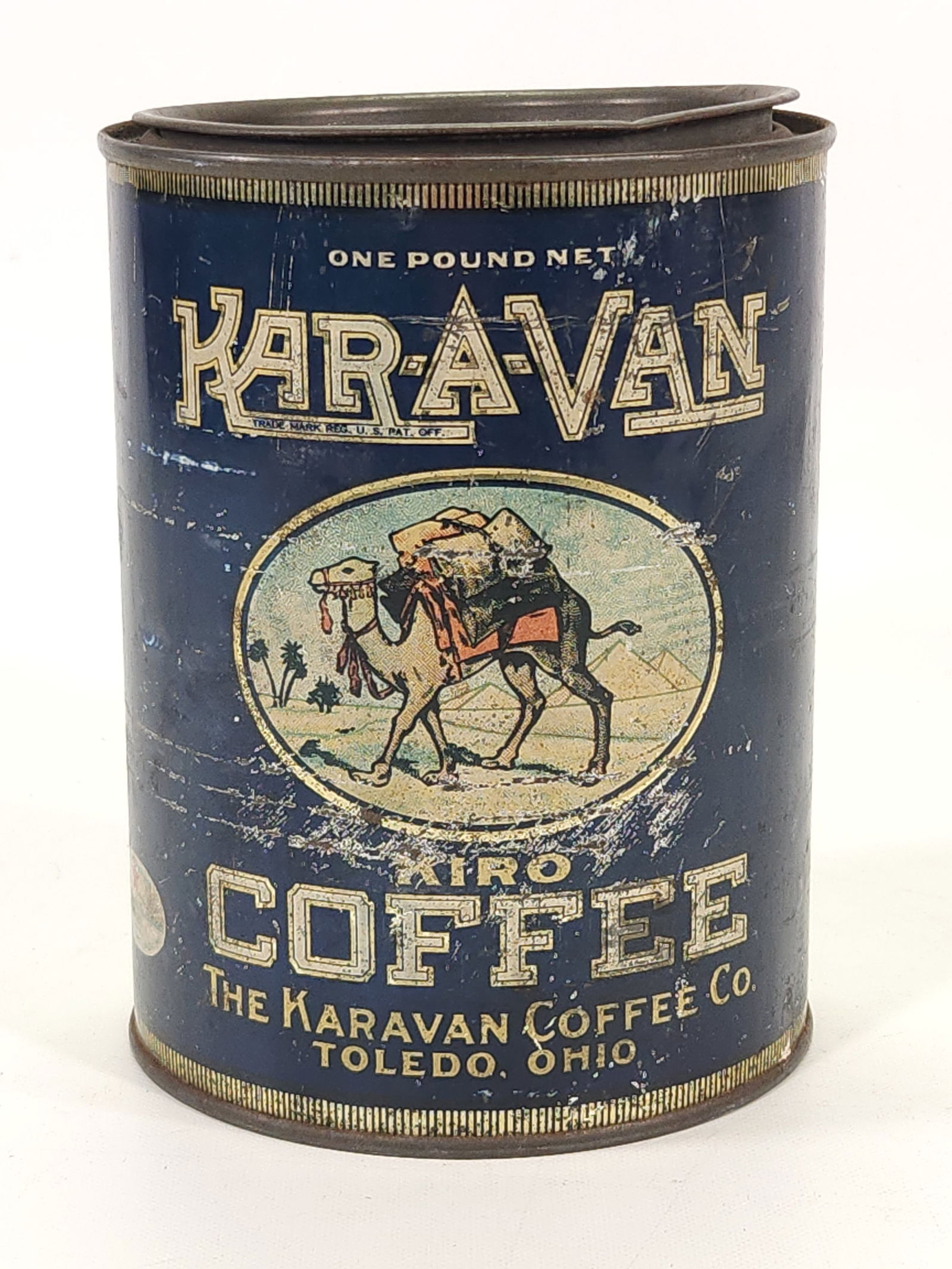 ANTIQUE KAR-A-VAN KIRO COFFEE TIN TOLEDO OHIO (1 of 3)
