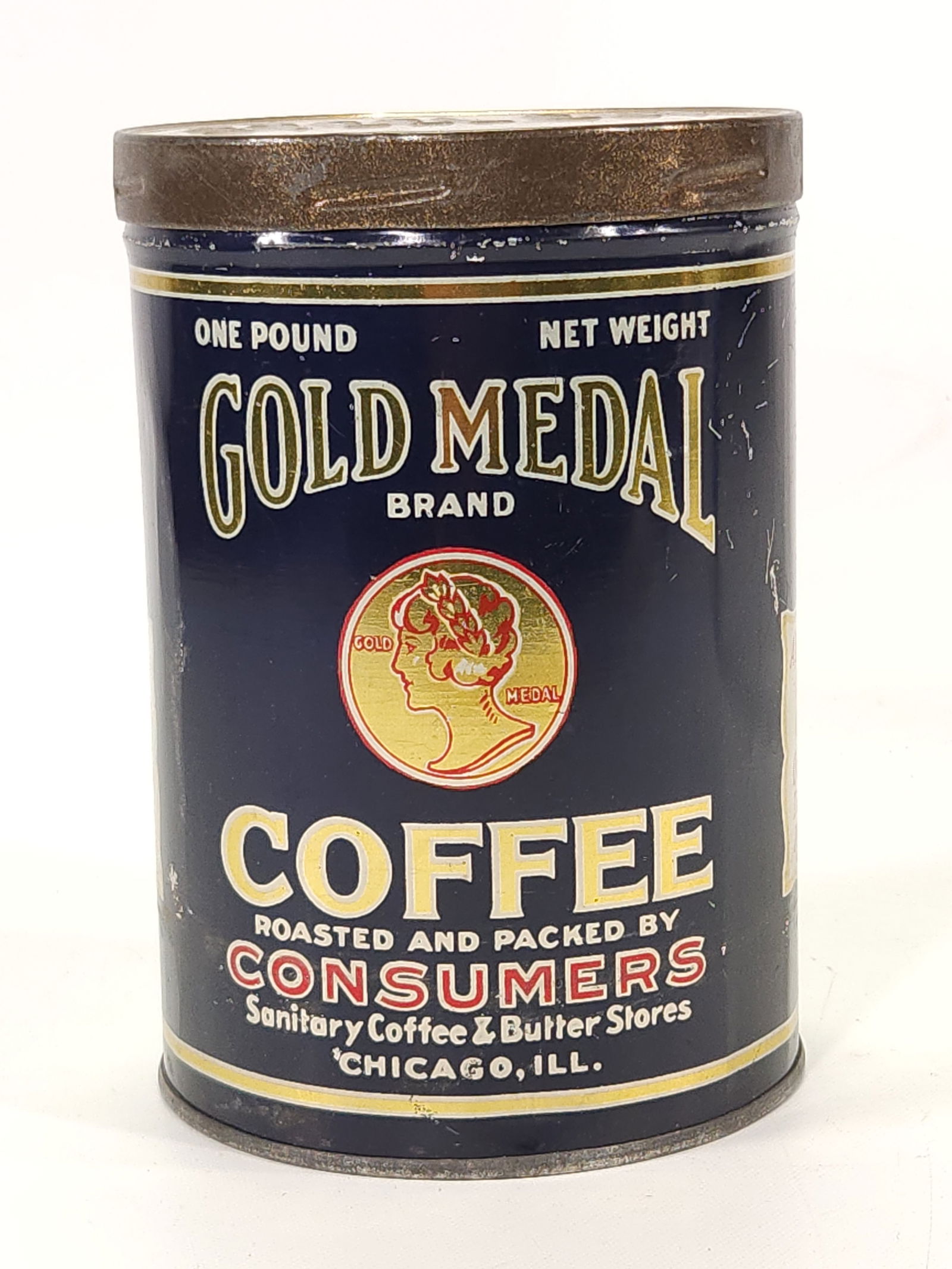 GOLD MEDAL BRAND 1 POUND COFFEE TIN (1 of 3)