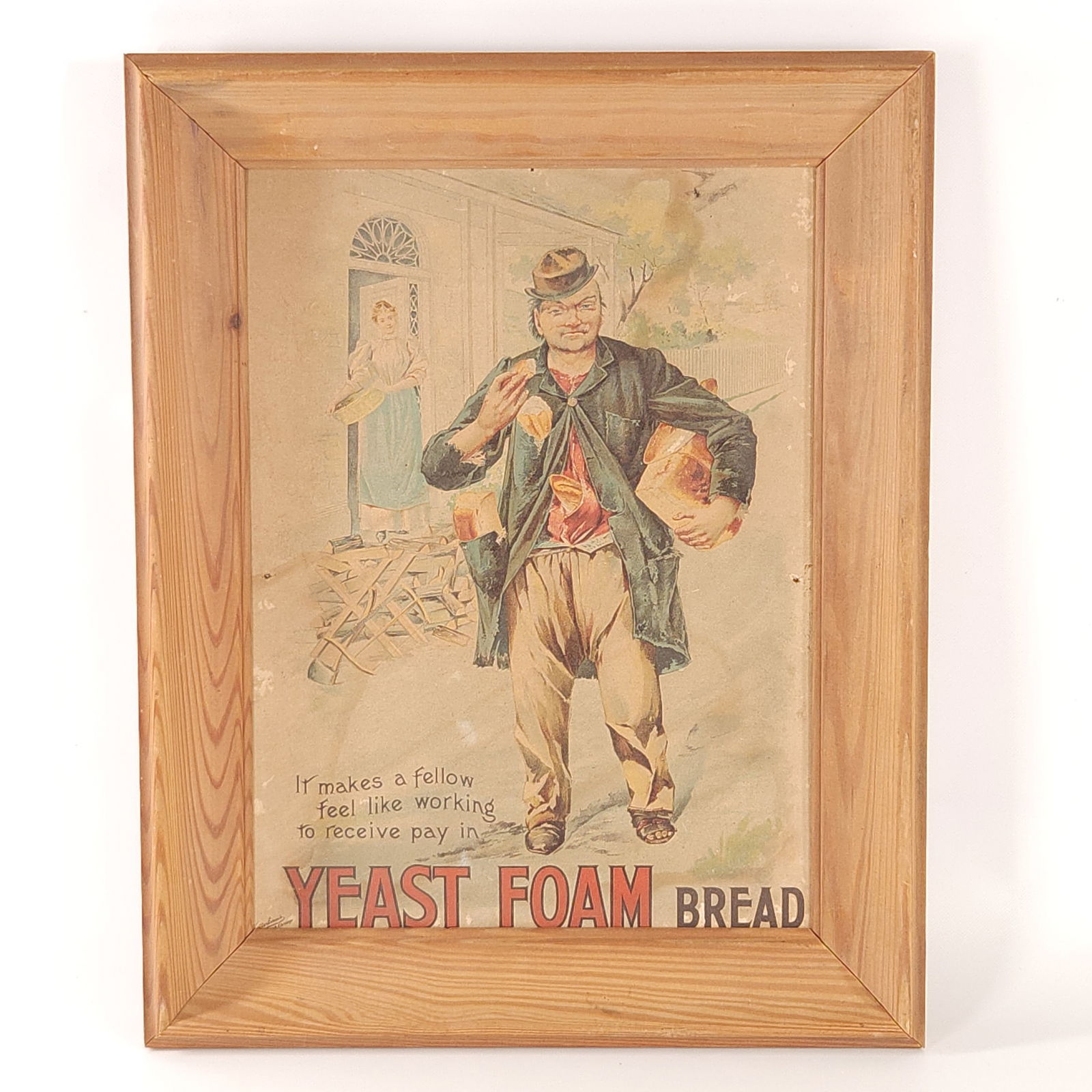 ANTIQUE YEAST FOAM BREAD ADVERTISING POSTER (1 of 4)