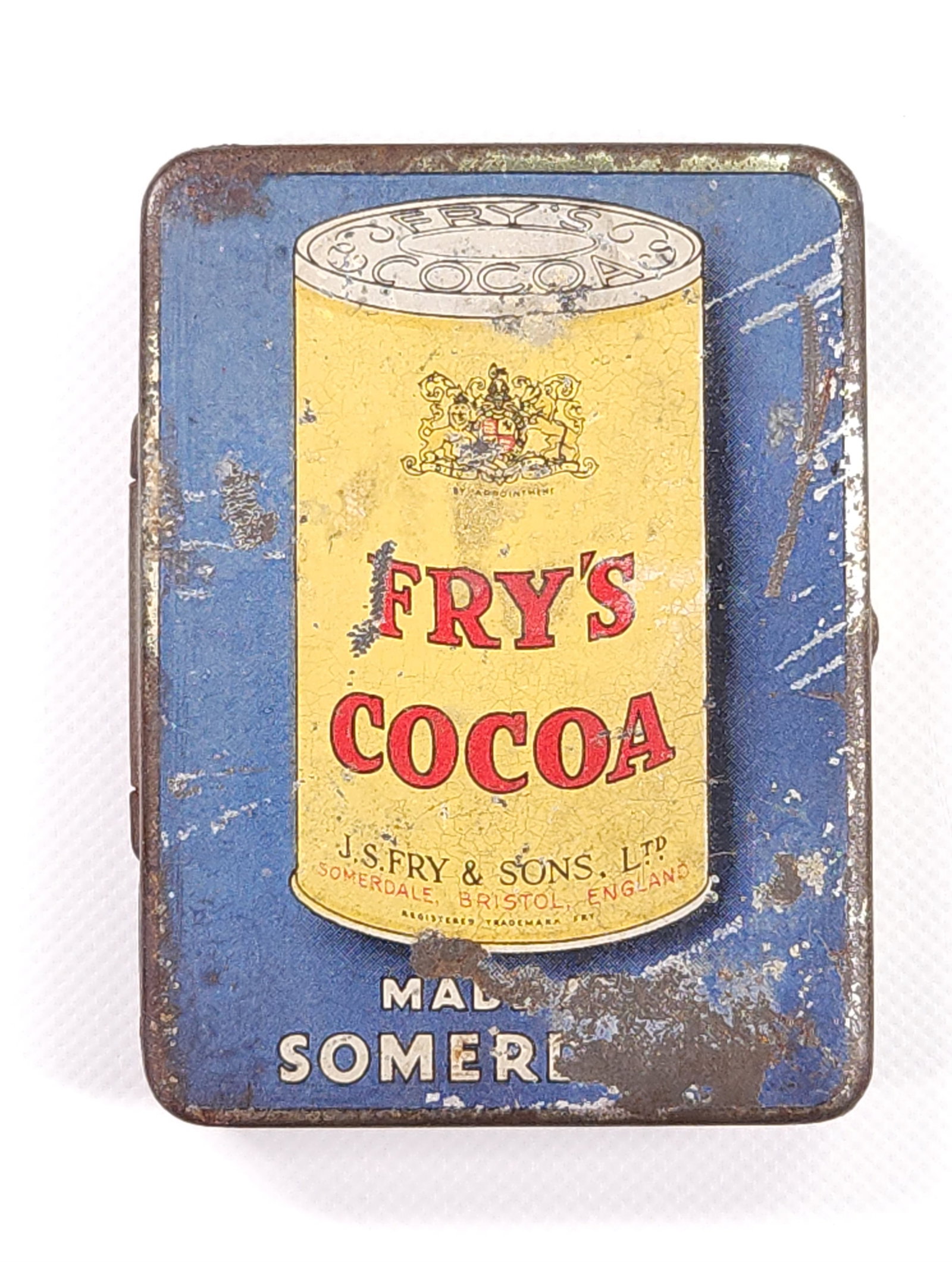 J.S. FRY & SONS COCOA ADVERTISING TIN MATCH SAFE (1 of 4)