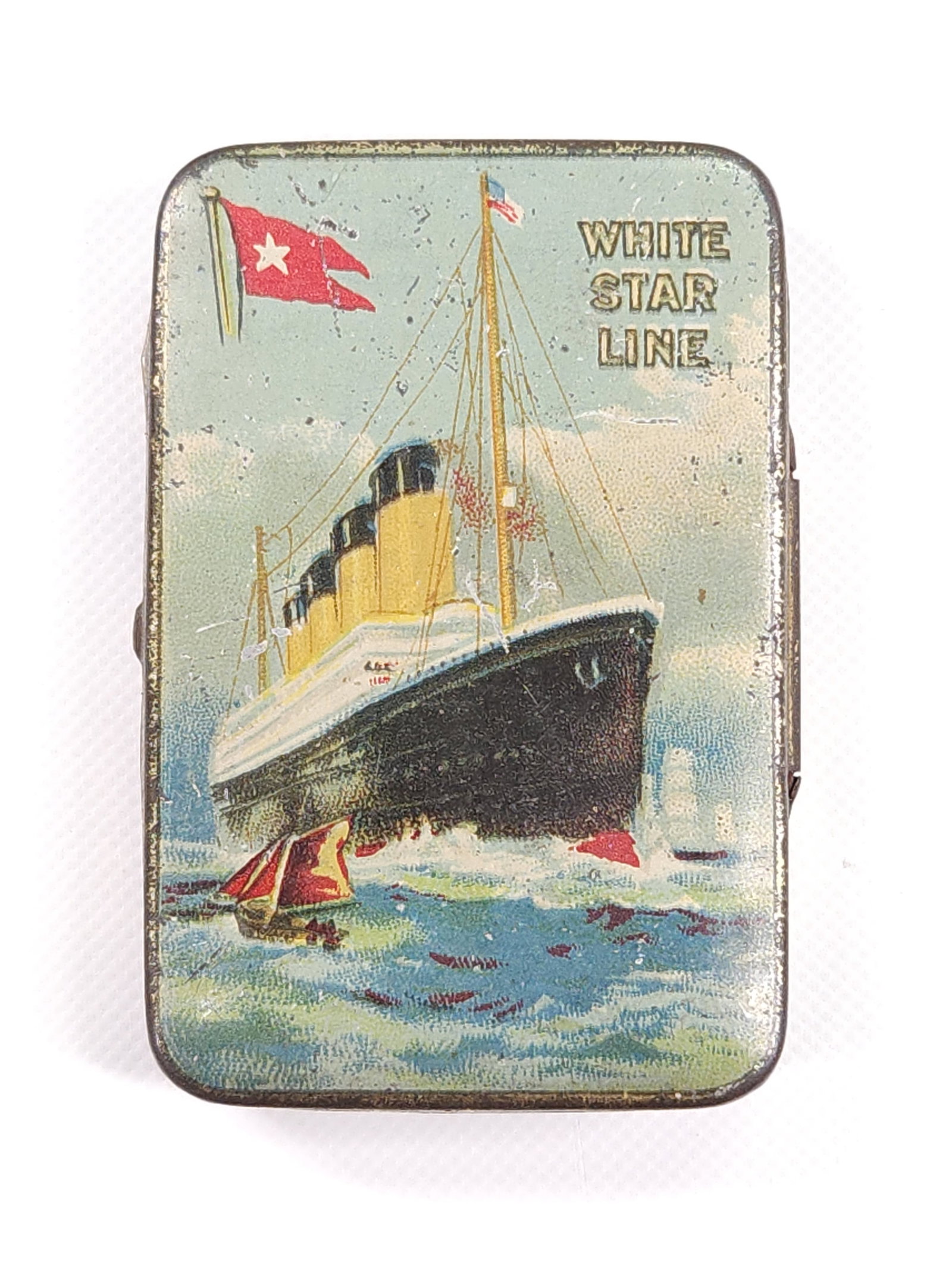 WHITE STAR LINE ADVERTISING CADBURY TIN MATCH SAFE (1 of 3)
