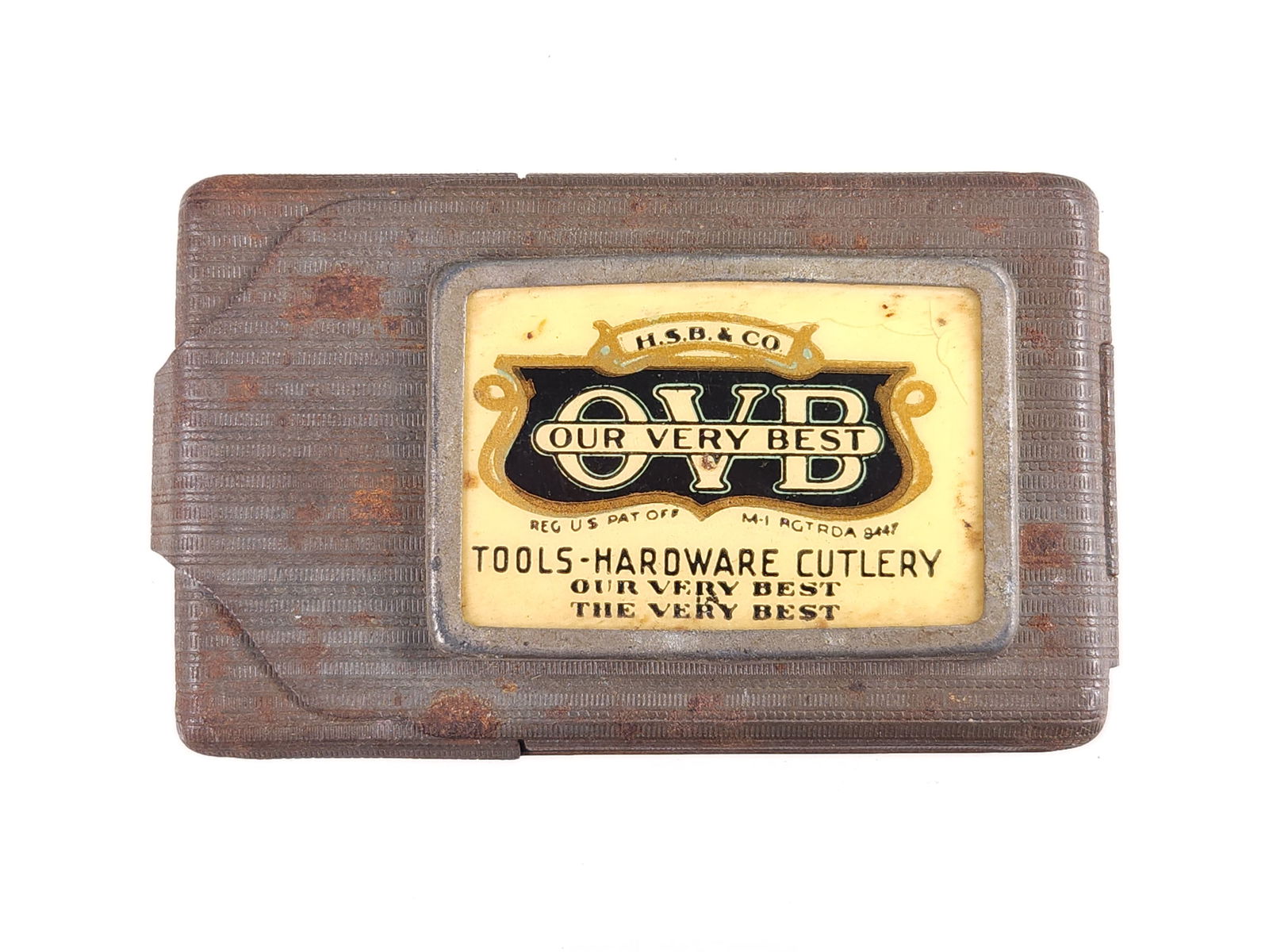 OVB OUR VERY BEST TOOLS HARDWARE ADV. MATCH SAFE (1 of 3)