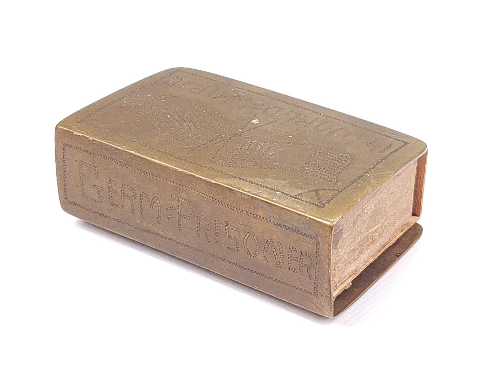 WWI GERMAN PRISONER OF WAR TRENCH MATCH SAFE (1 of 4)