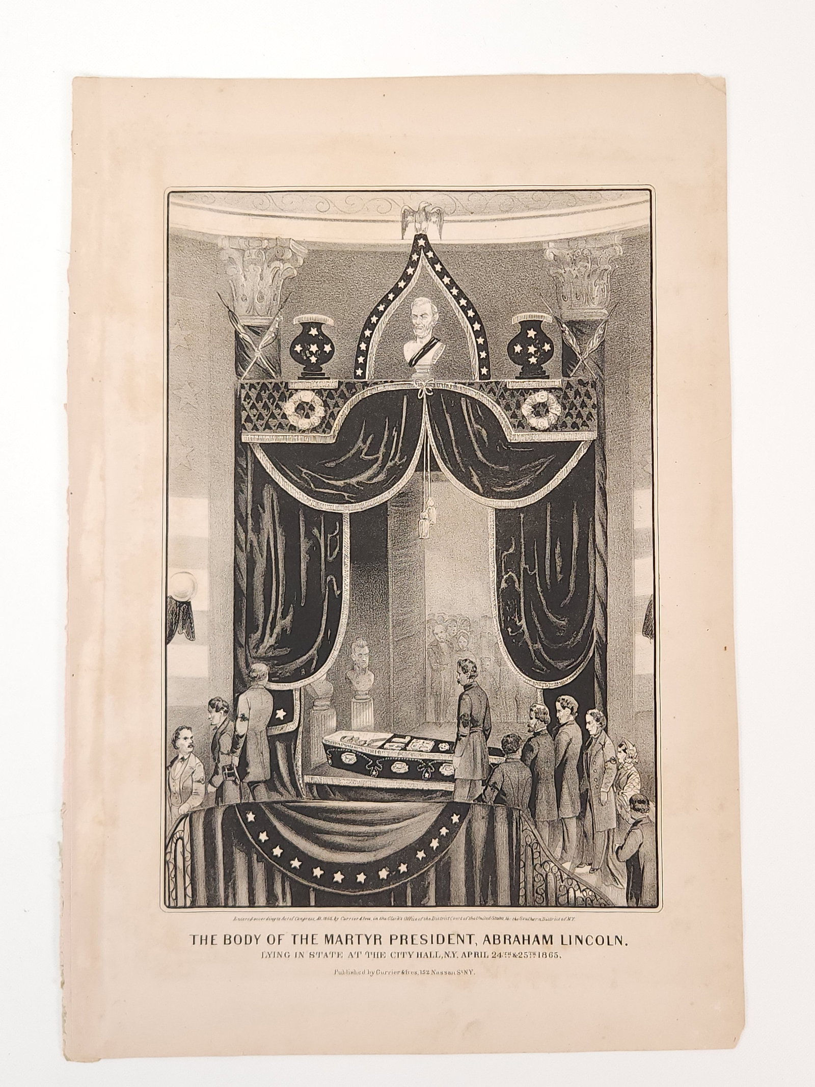 1865 PAGE IMAGE ABRAHAM LINCOLN FUNERAL (1 of 3)